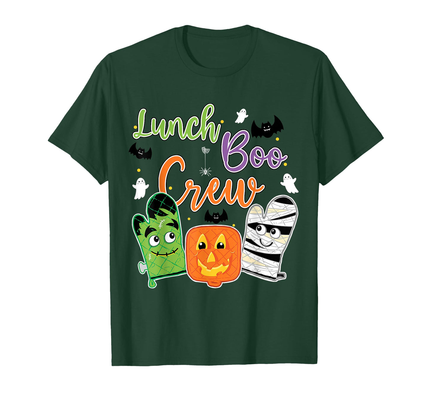 Funny Lunch Lady Boo Crew Halloween School Cafeteria Staff T-Shirt