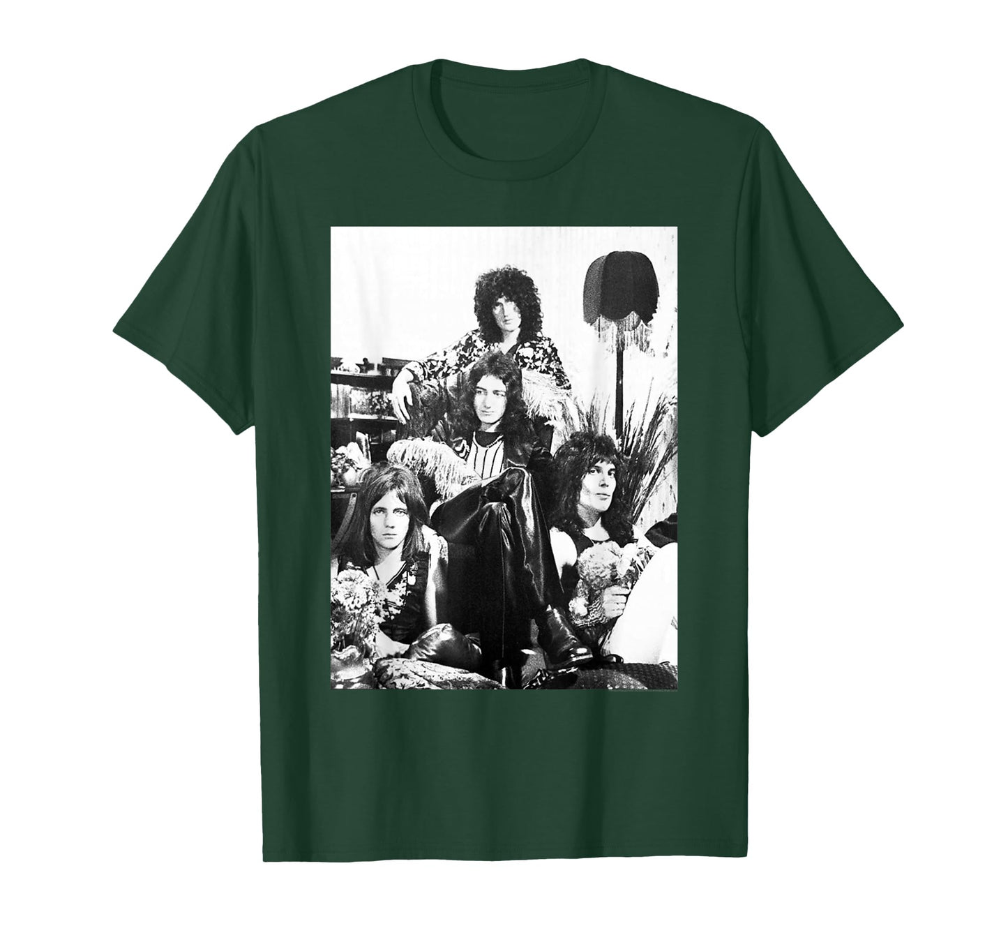 Queen Official Lampshade Promo B&W Vintage Photo T-Shirt