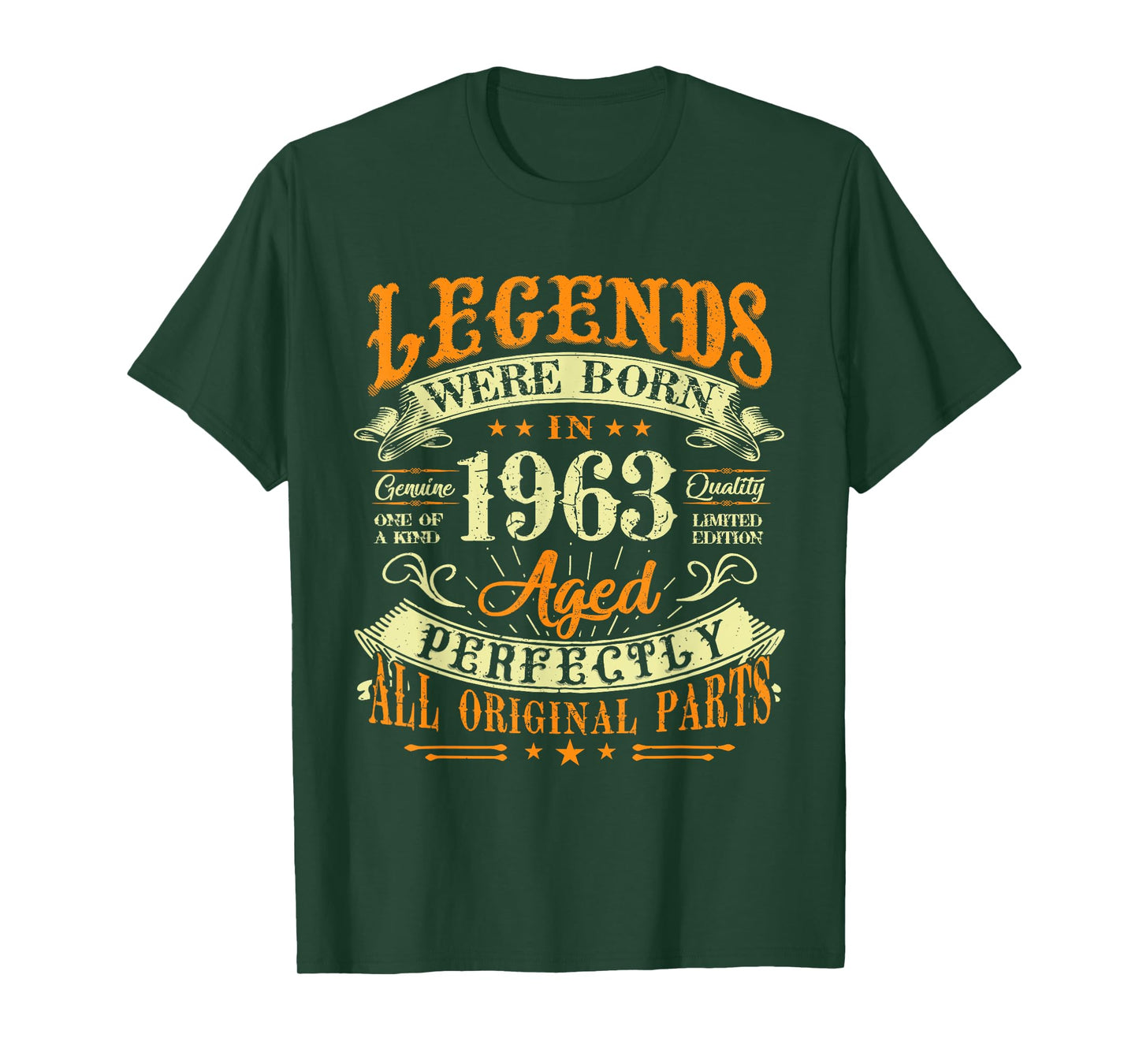62th Birthday Vintage Legends Born In 1963 62 Years Old T-Shirt
