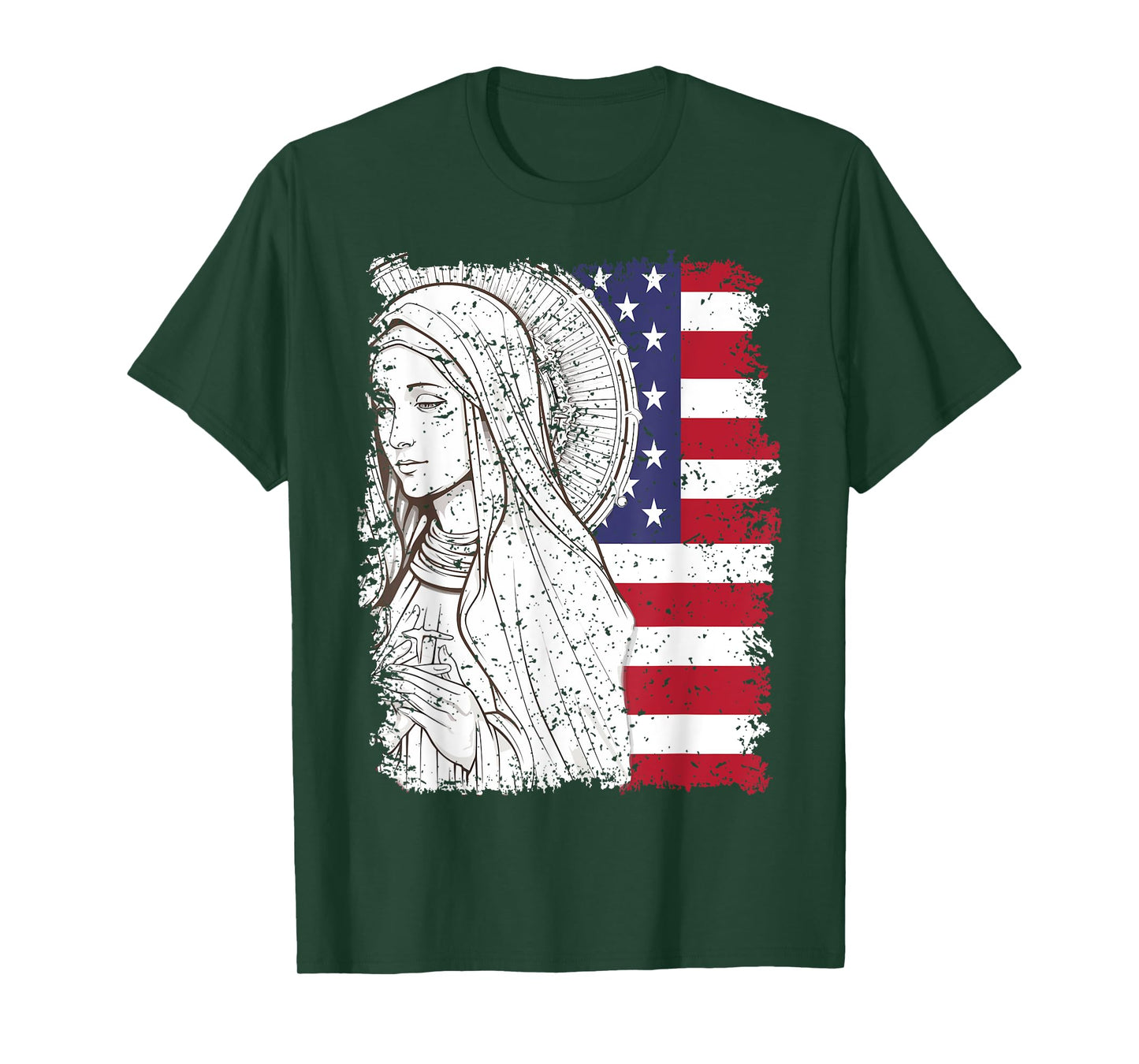 Our Lady of Fatima USA Flag T-Shirt