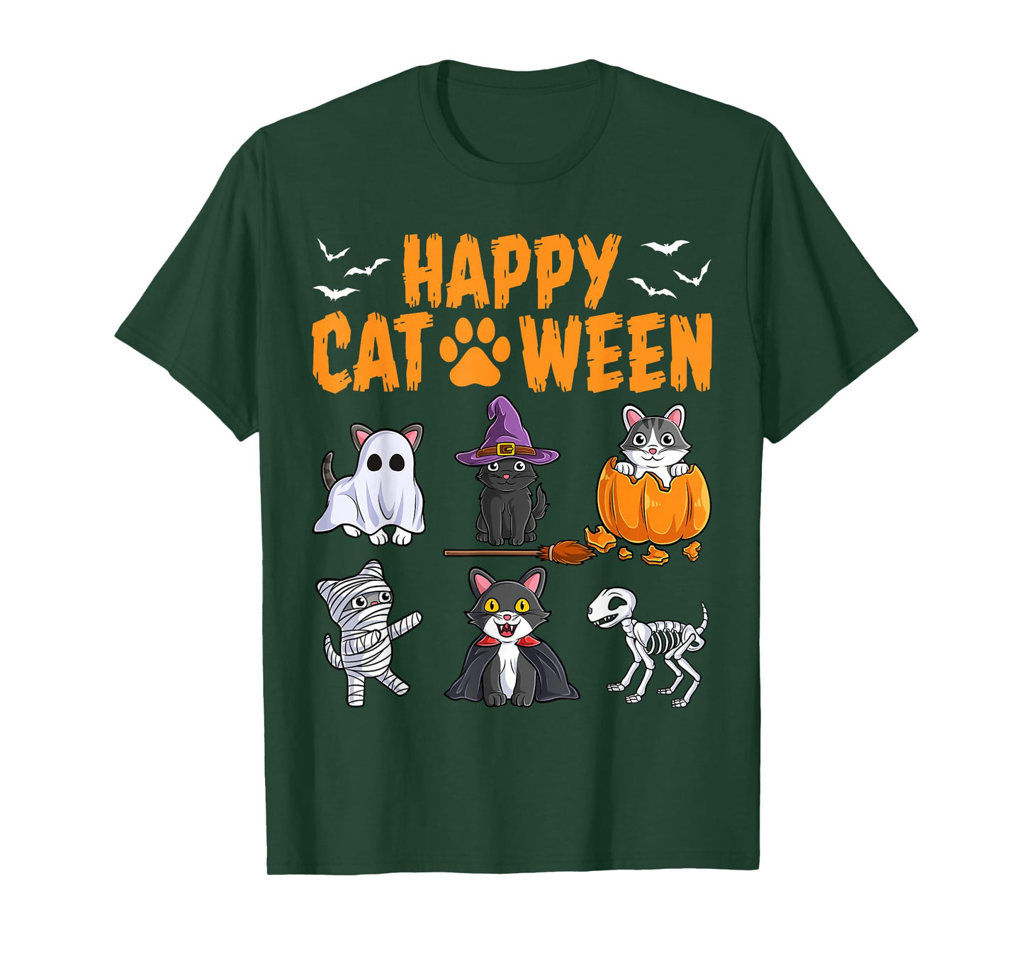 Cats Halloween Spooky Holiday Cute Kitten Cat Halloween T-Shirt