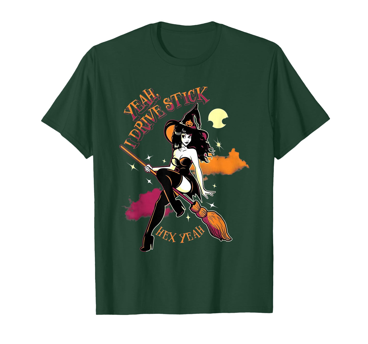 Yeah, I Drive Stick Hex Yeah Funny Witch T-Shirt
