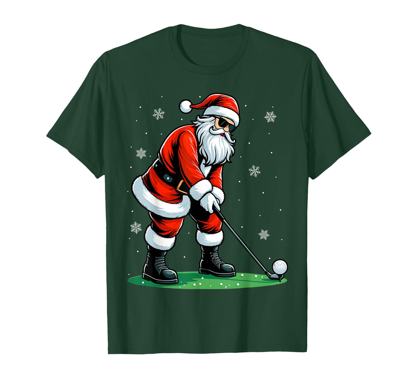 Christmas Golf Santa Golfer Xmas Funny Christmas Golfing T-Shirt
