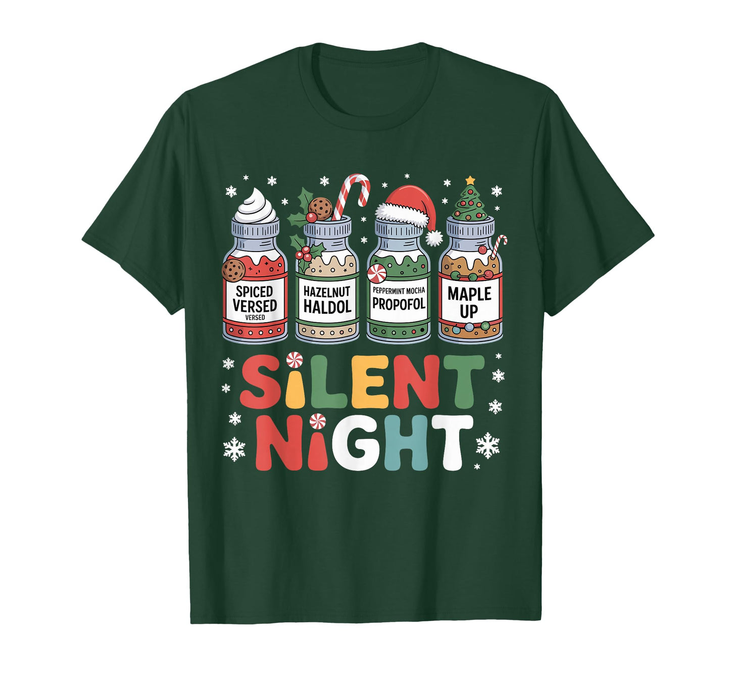 Funny Santa Propofol Silent Night ICU Nurses Merry Christmas T-Shirt