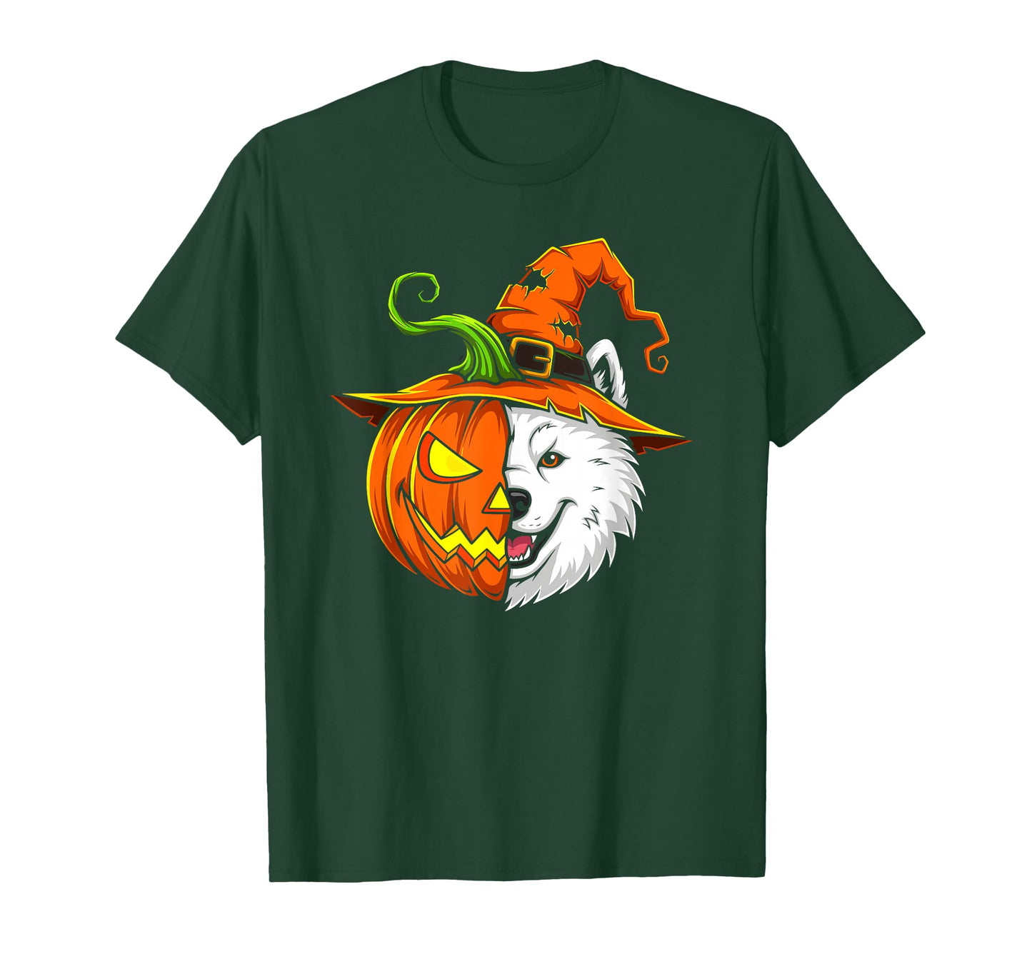 Samoyed Pumpkin Jack O Lantern Halloween Kids Mens Womens T-Shirt