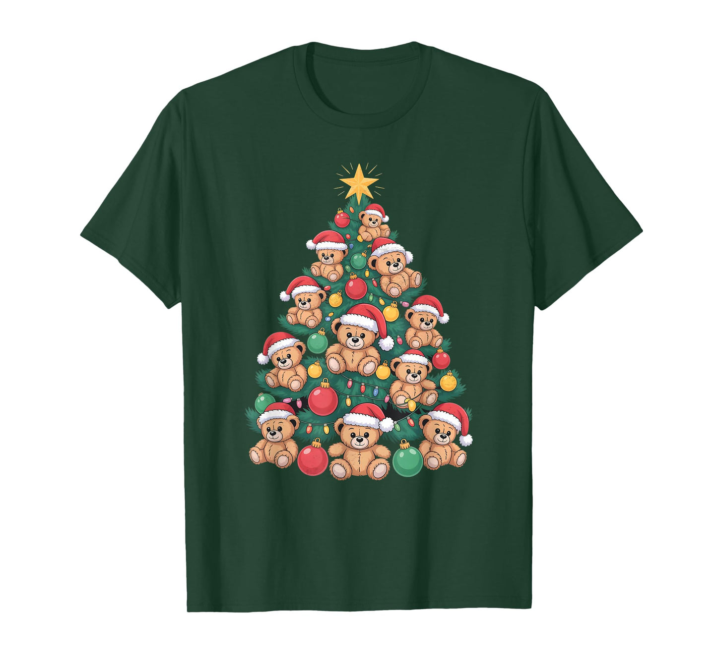 Teddy Bear Christmas Tree T-Shirt