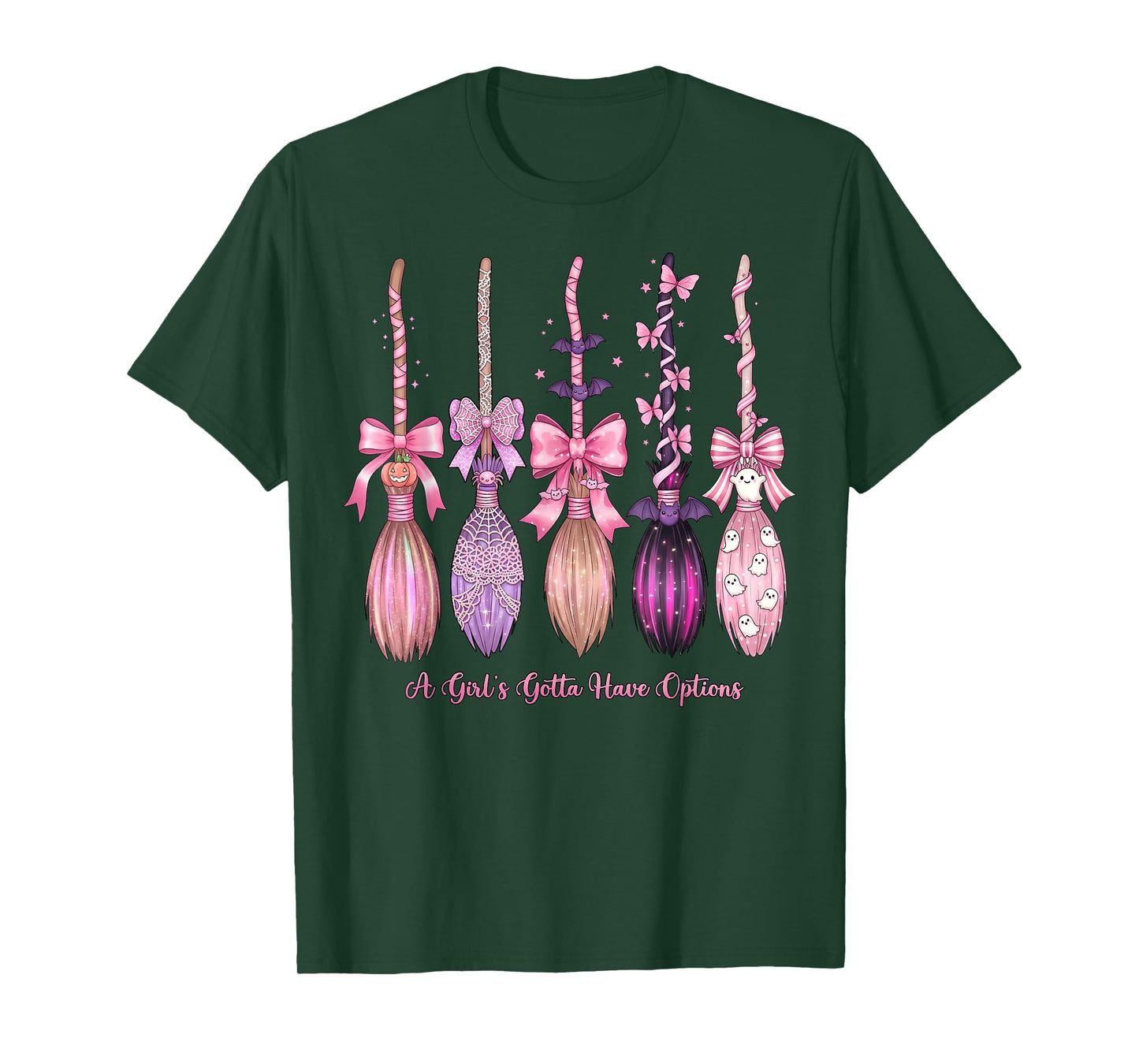 A Girl's Gotta Have Options Funny Broom Witches Halloween T-Shirt