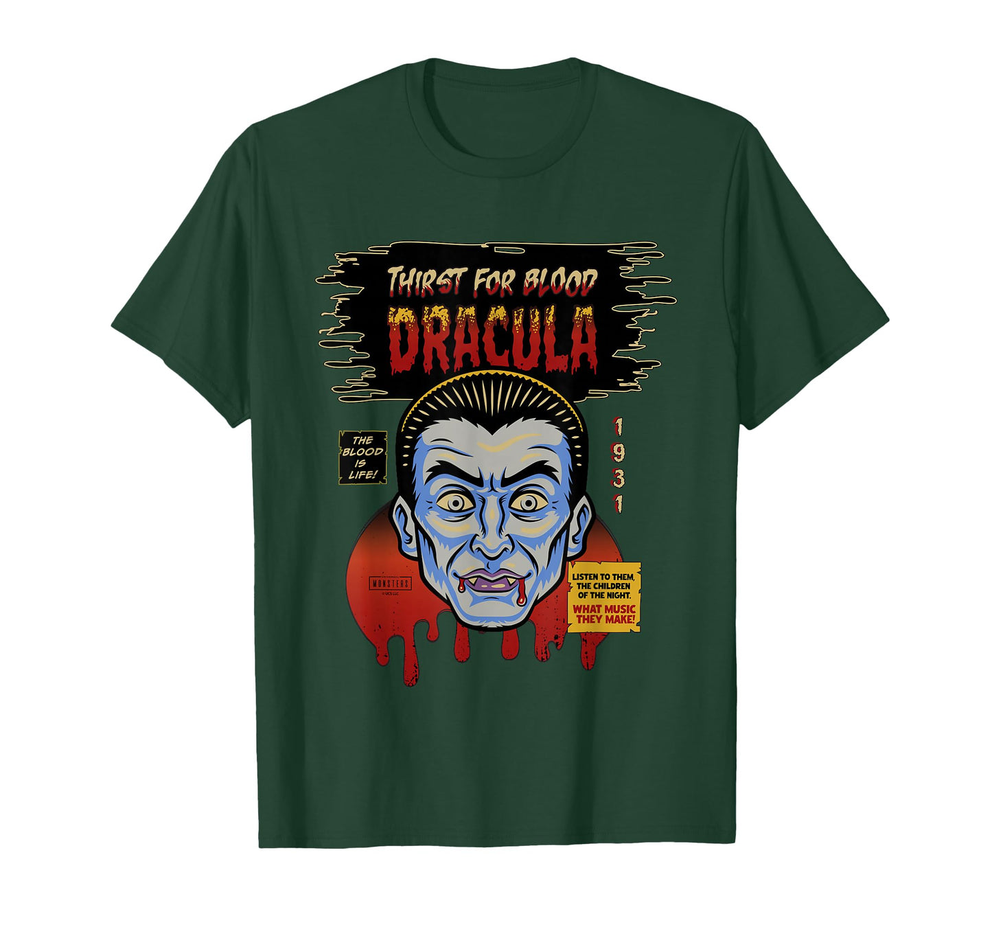 Universal Monsters Dracula Vintage Halloween Mask T-Shirt
