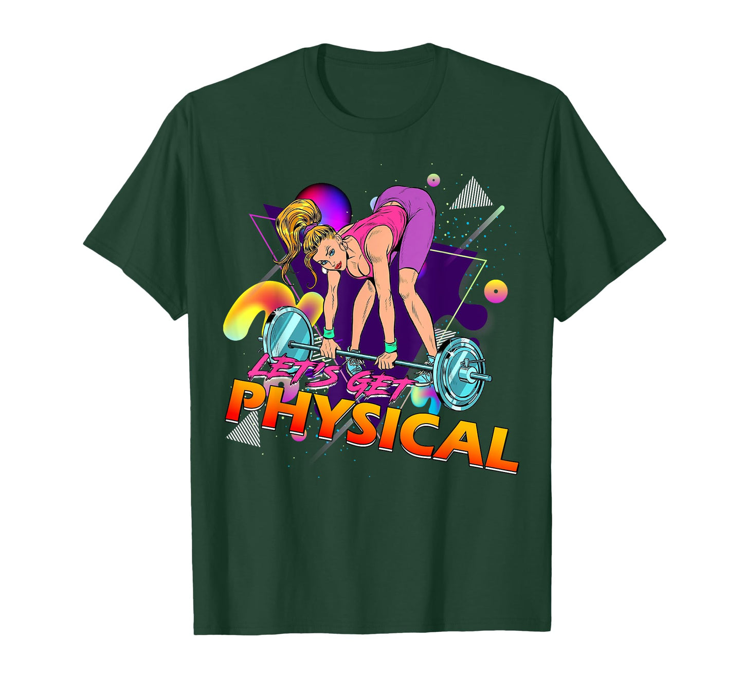 Let's Get Physical Workout Gym Totally Retro 80's T-Shirt