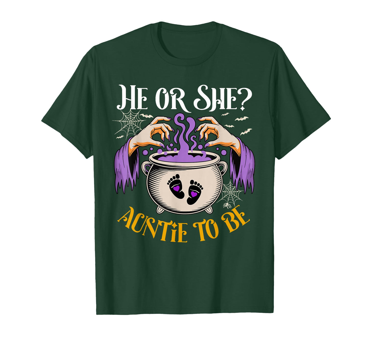 He Or She Auntie to Be Baby Reveal Halloween Costume T-Shirt