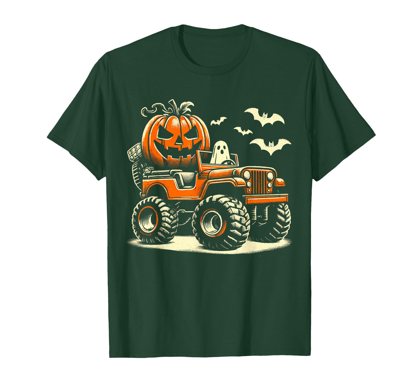 Halloween Monster Truck Dino T-Shirt