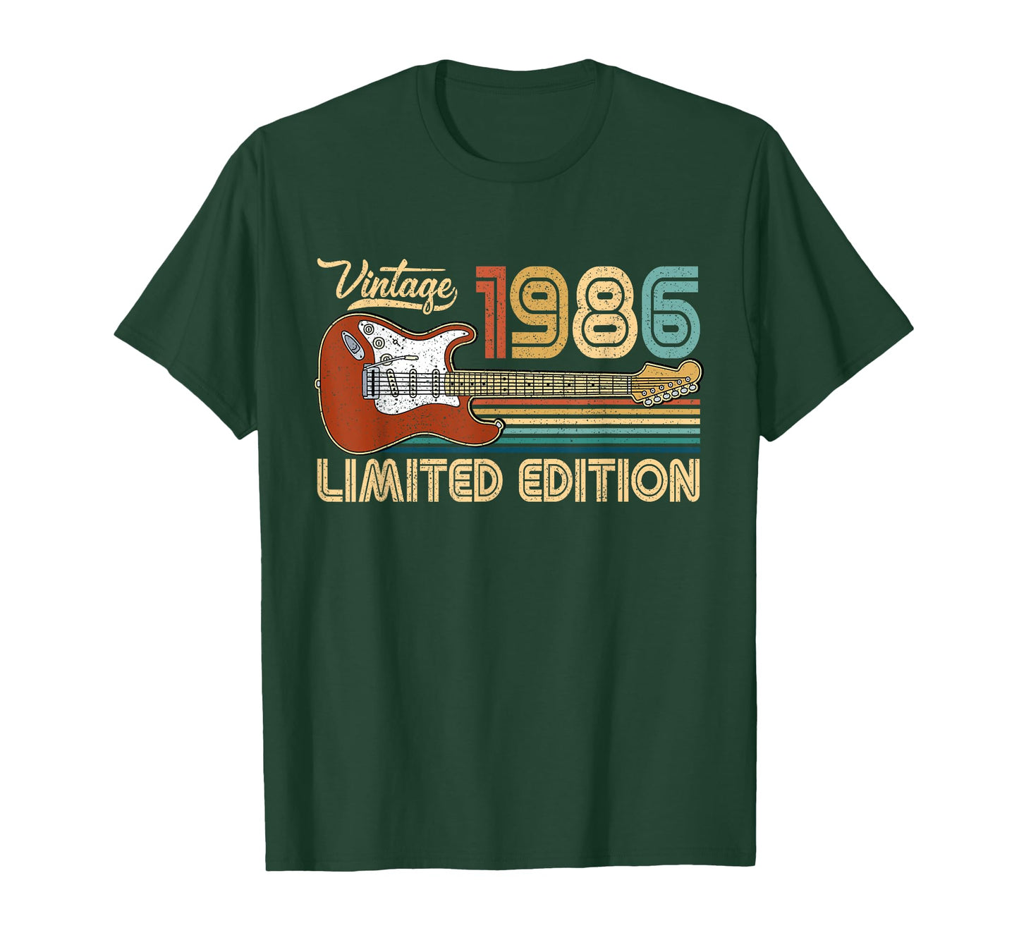 40 Years Old Vintage Made In 1986 Funny 40th Birthday Guitar T-Shirt
