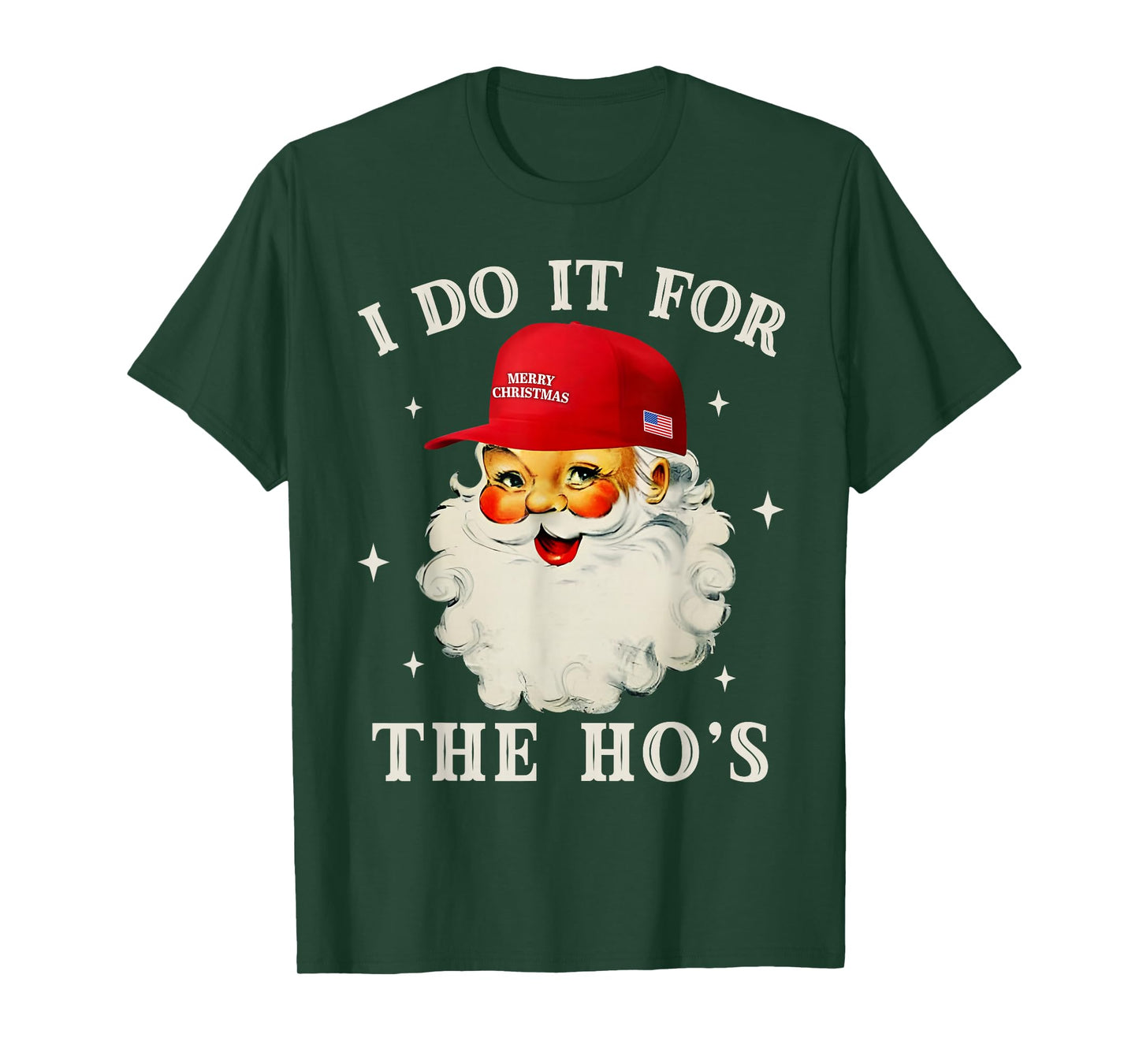 I Do It for The Ho's Funny Santa Christmas Xmas Men Women T-Shirt