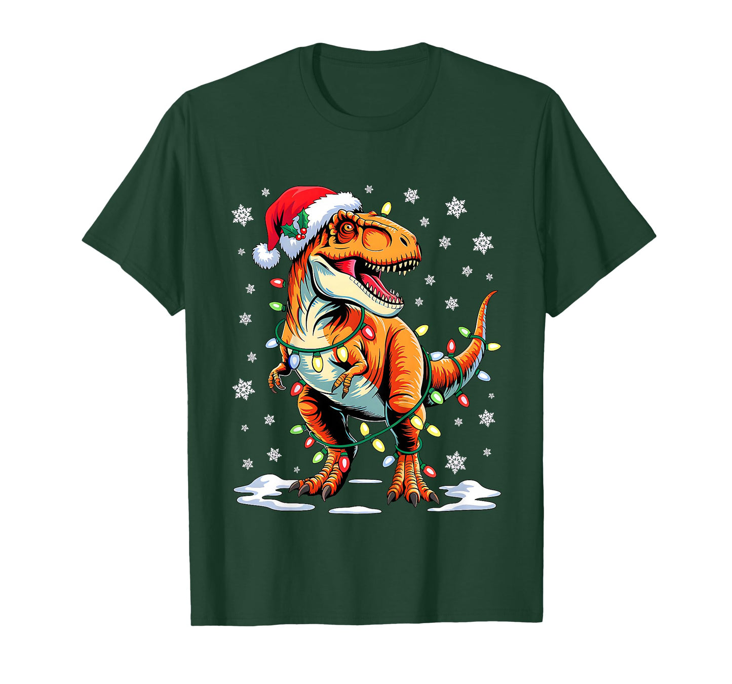 Kids Dinosaur T rex Tree Christmas Funny Xmas Dino Boys Kids T-Shirt