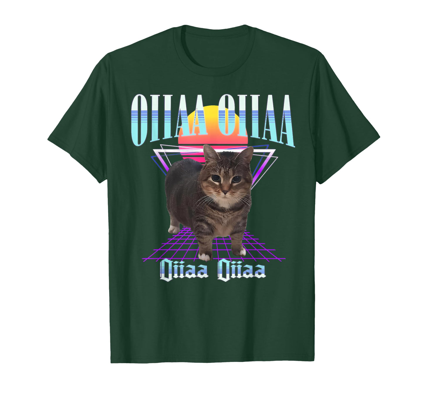 Oiia Oiia Cat Meme Funny Spining Cat Gifts For Men Women Kid T-Shirt