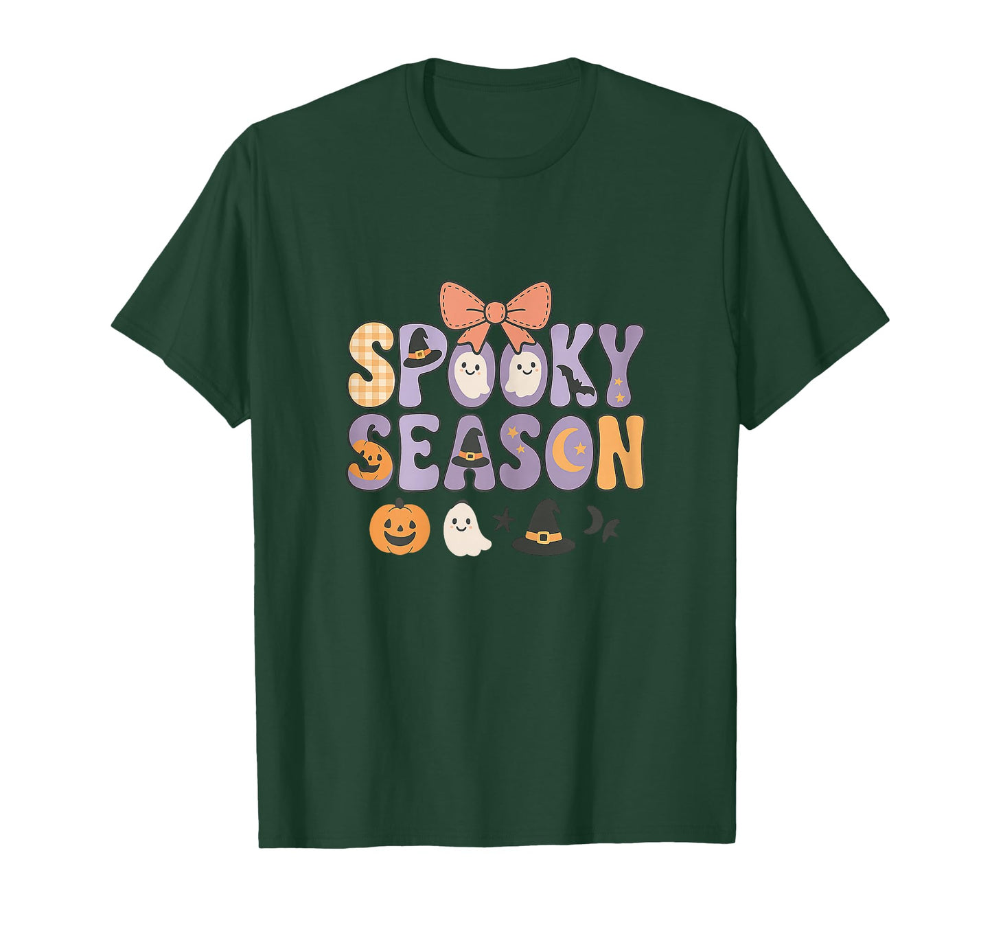 Spooky Season Retro Halloween Ghost Women Toddler Girl T-Shirt