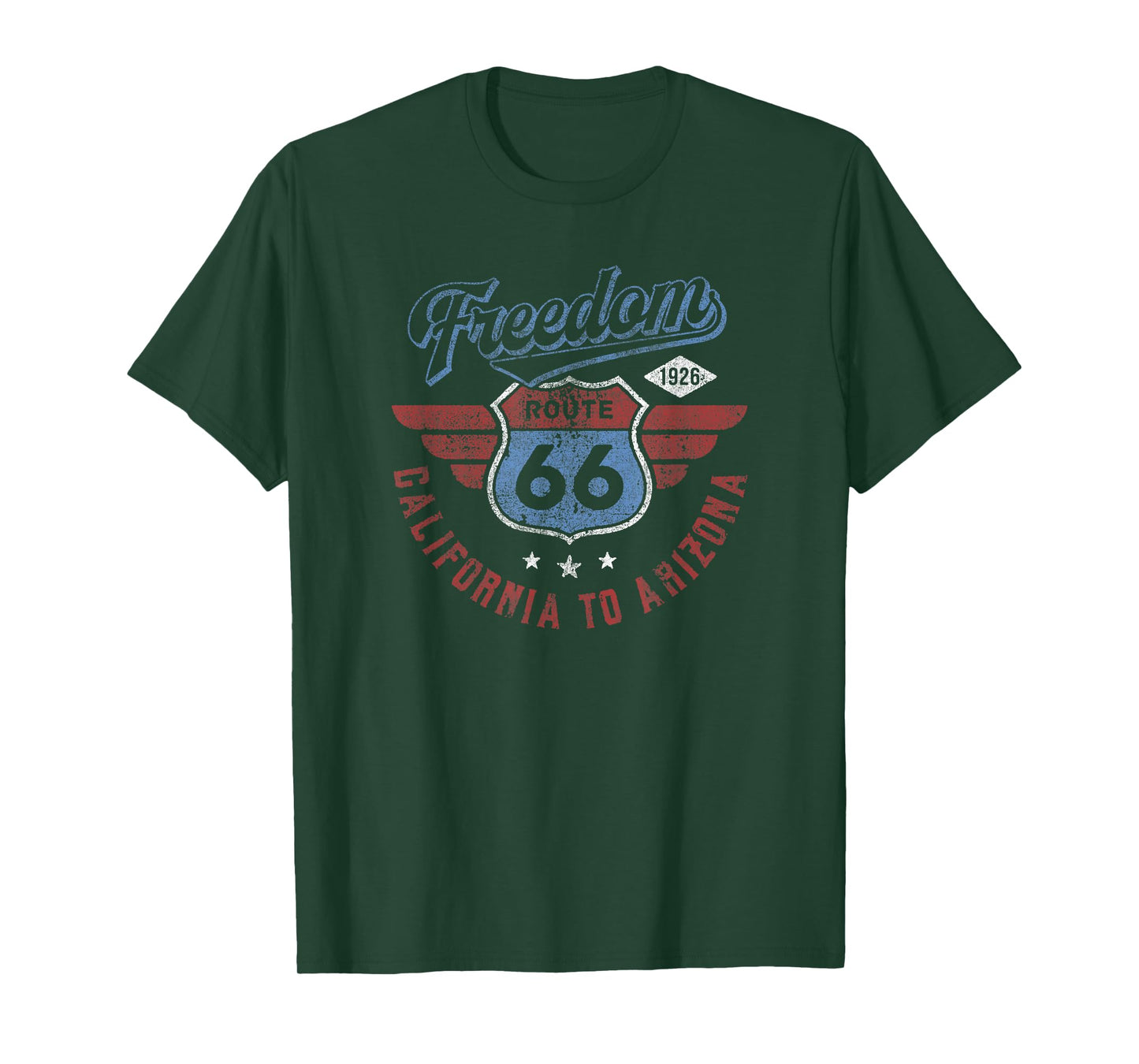 Trendy Route 66 Vintage American Logo T-Shirt
