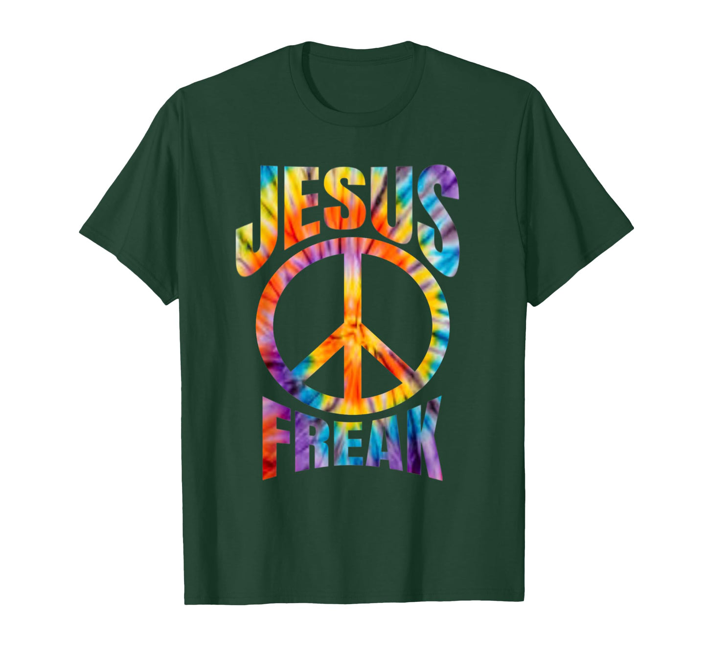 Jesus Freak - Christian Retro Tie Dye Lettering T-Shirt