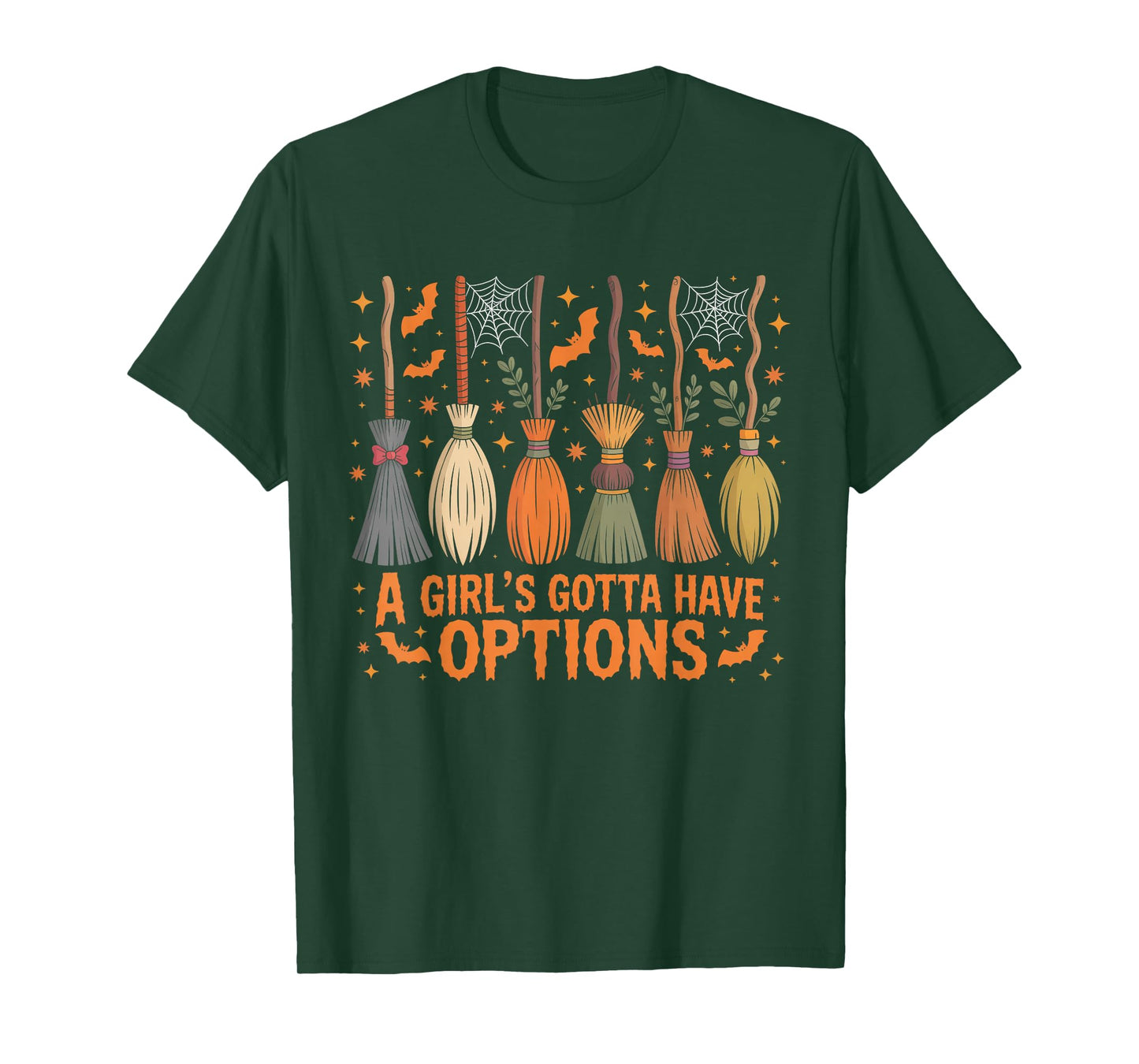 Retro a Girl’s Gotta Have Options Spooky Witches Halloween T-Shirt