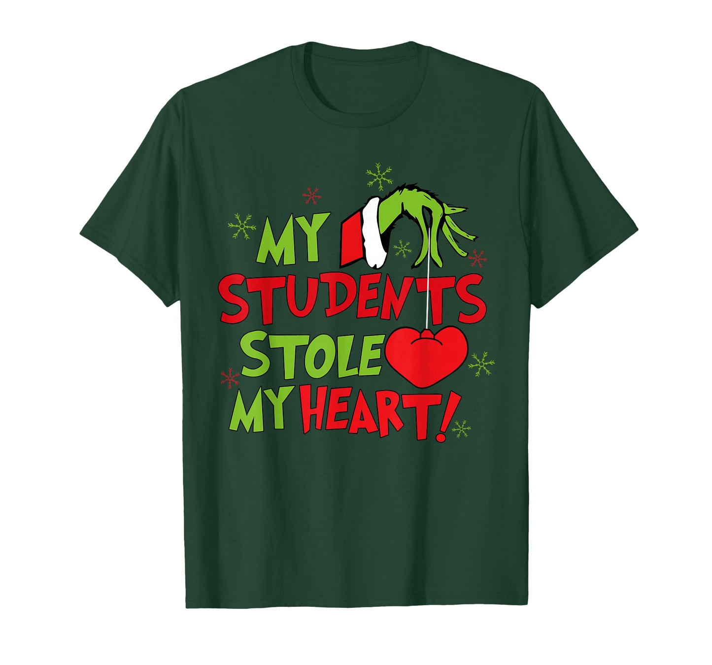 My Students Stole My Heart Christmas Holiday Teacher Pajamas T-Shirt