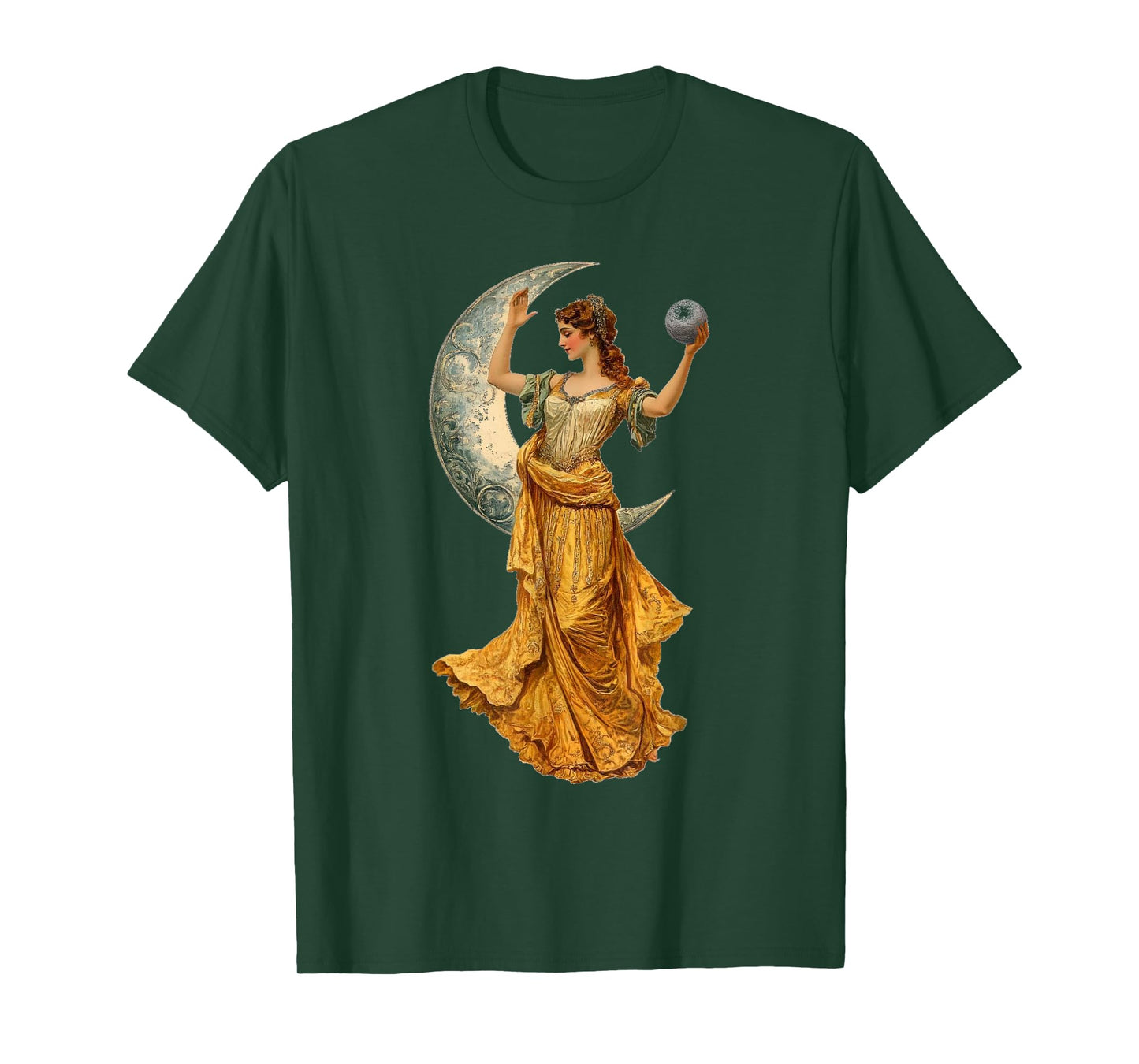 Vintage Victorian painting of the goddess of the moon. T-Shirt