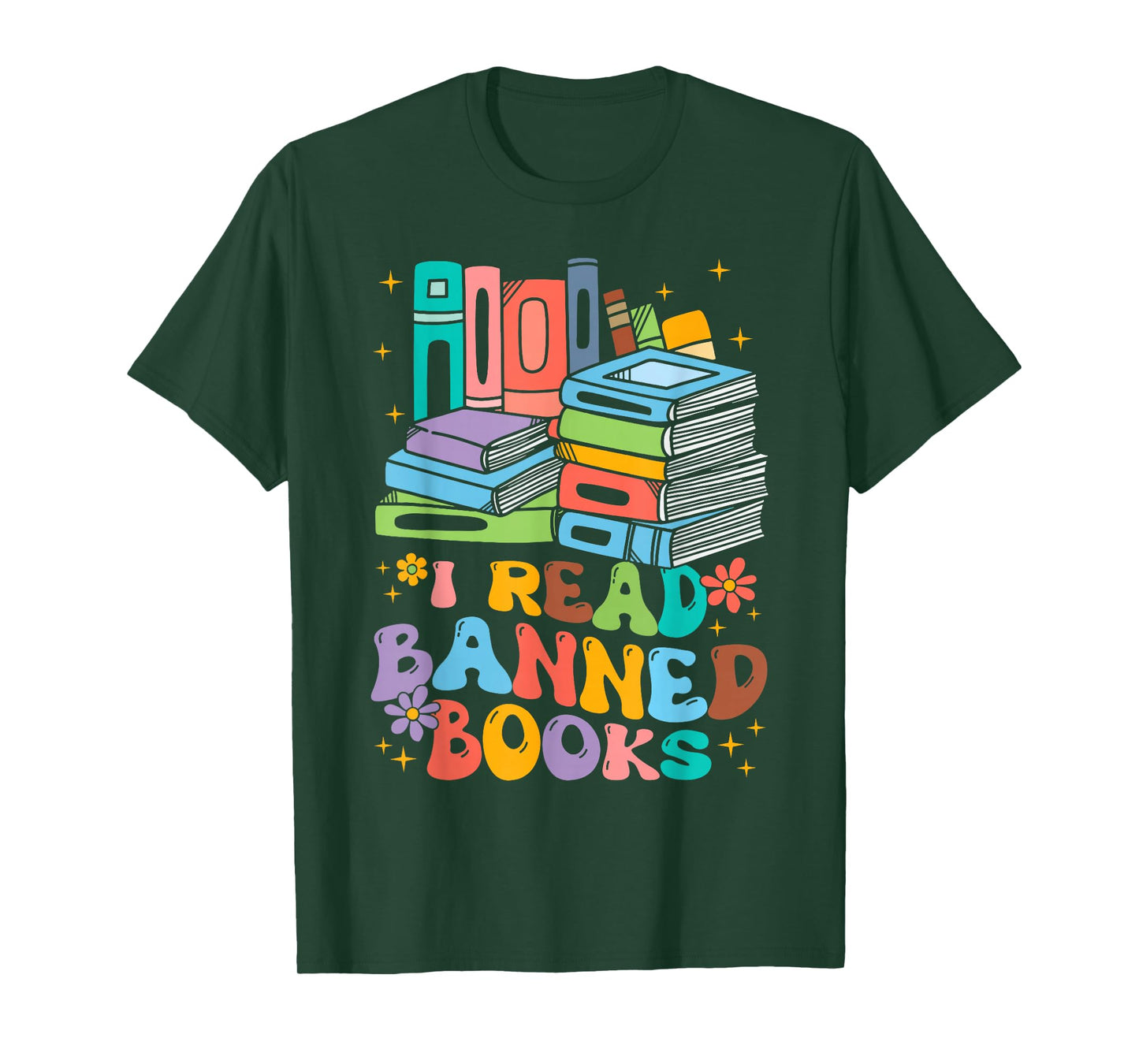 Vintage Retro I Read Banned Books Funny Book Lover Bookworm T-Shirt