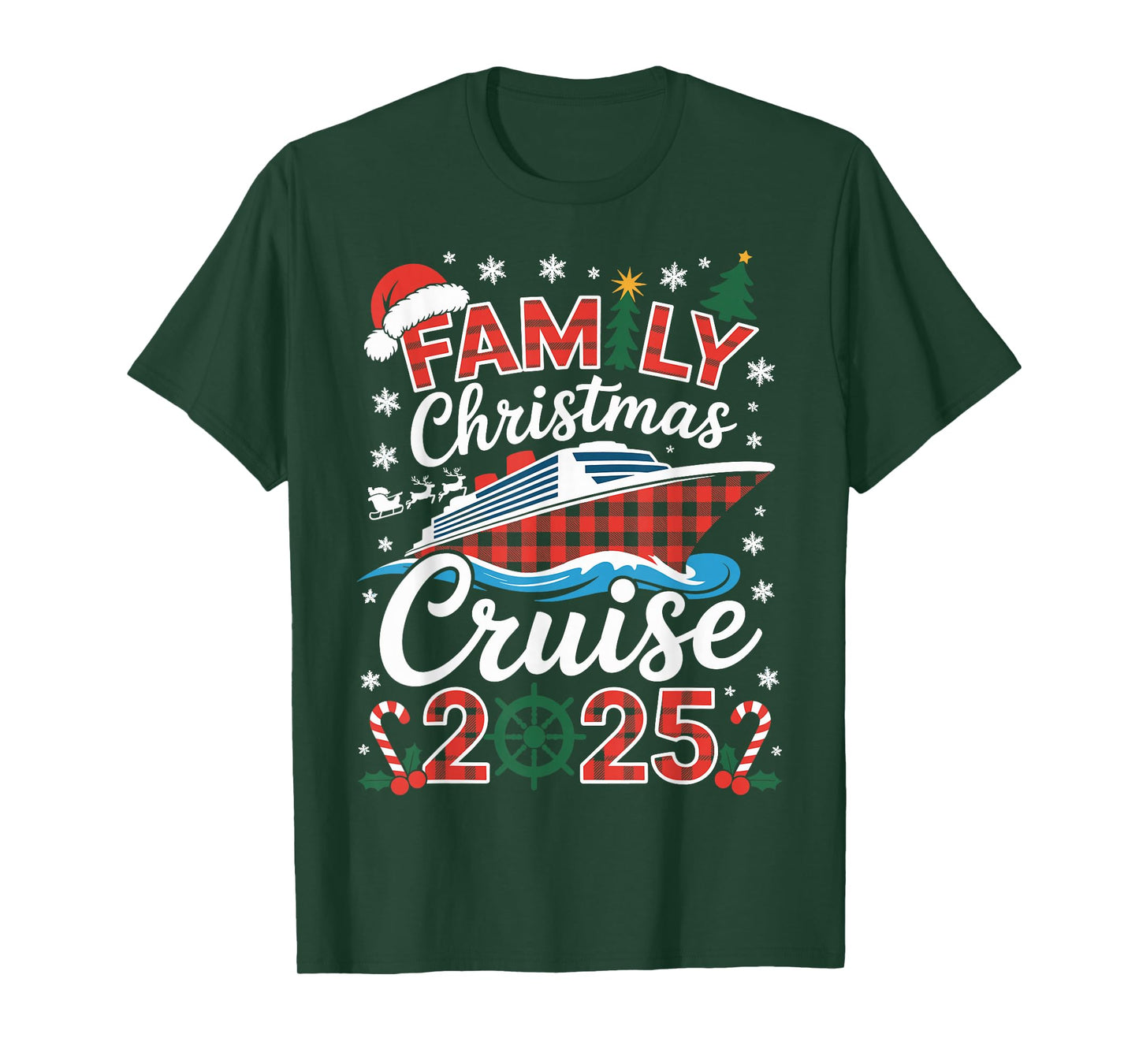 Family Christmas Cruise 2025 Holiday Vacations for Men Women T-Shirt