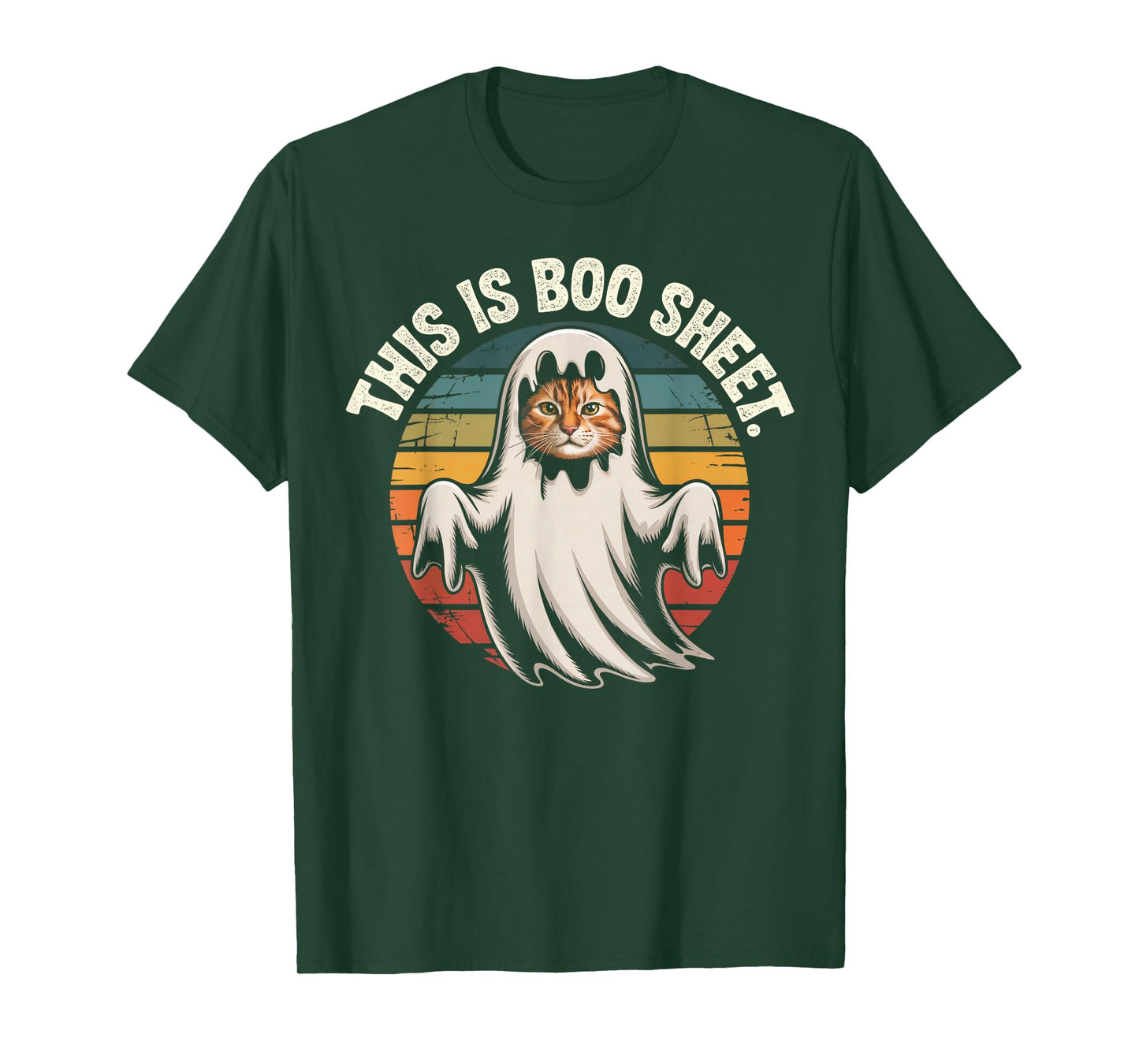 This is Boo Sheet Halloween Ghost Boos Cat Spooky Fun Party T-Shirt
