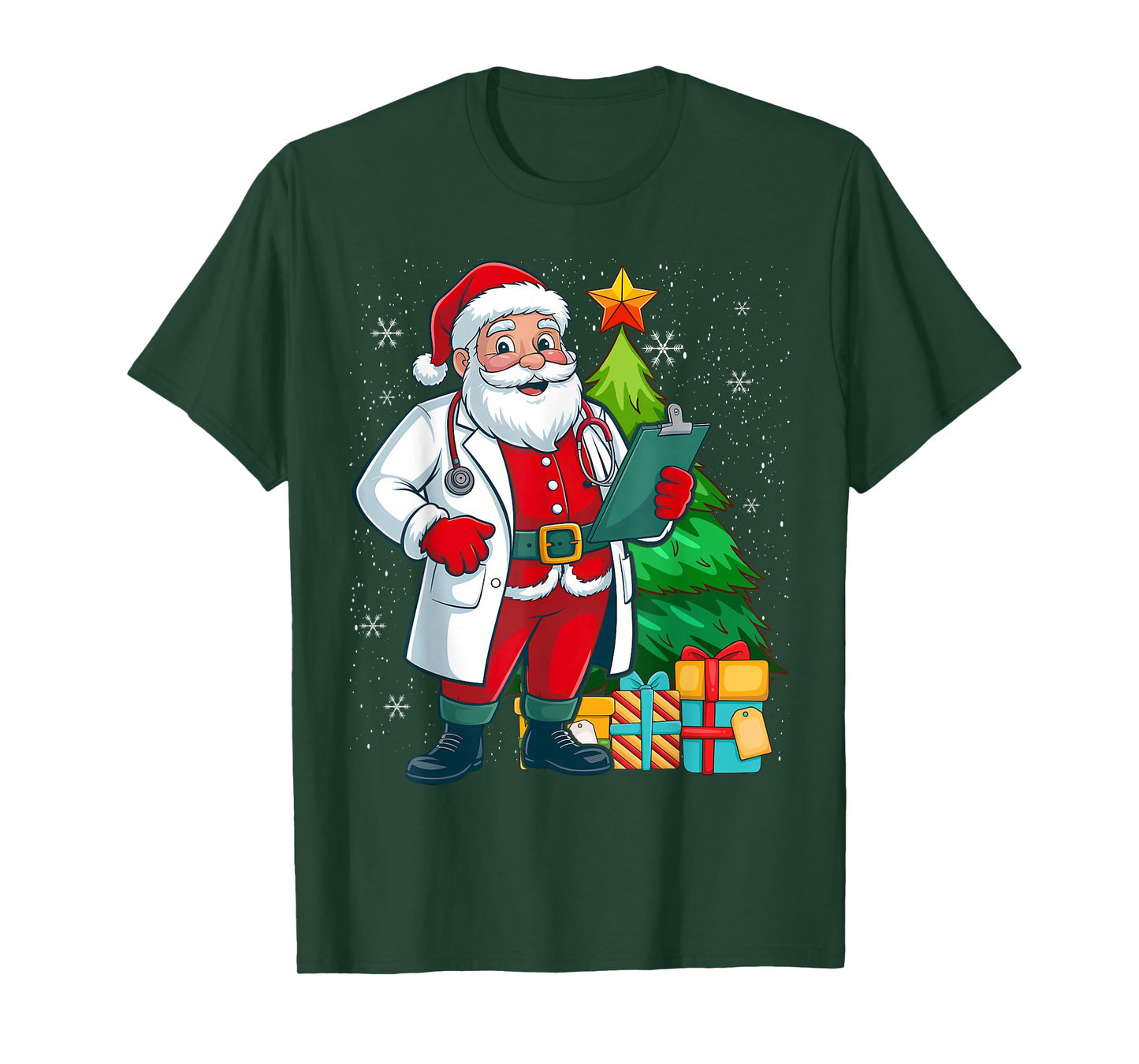 Nurse Christmas Santa Doctor Medical Nursing T-Shirt