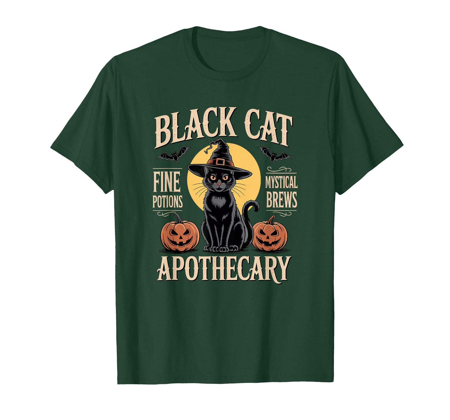 Black Cat Apothecary Halloween Costume T-Shirt