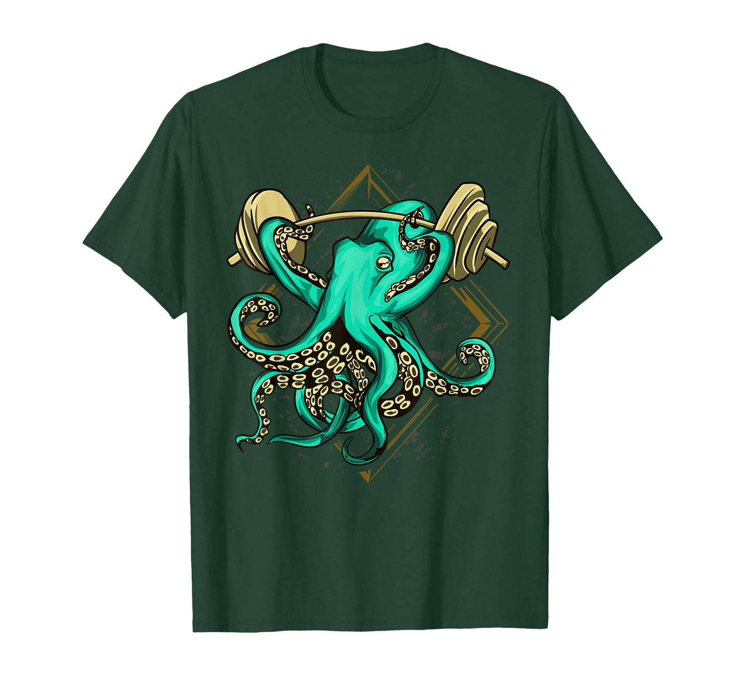 Octopus Weight Lifting Barbells Workout Fitness Bodybuilder T-Shirt