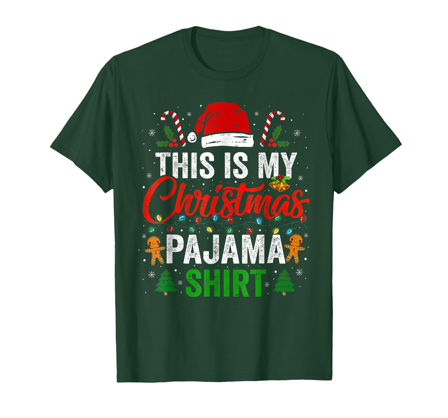 This is My Christmas Pajama Shirt Funny Xmas PJs Men Women T-Shirt
