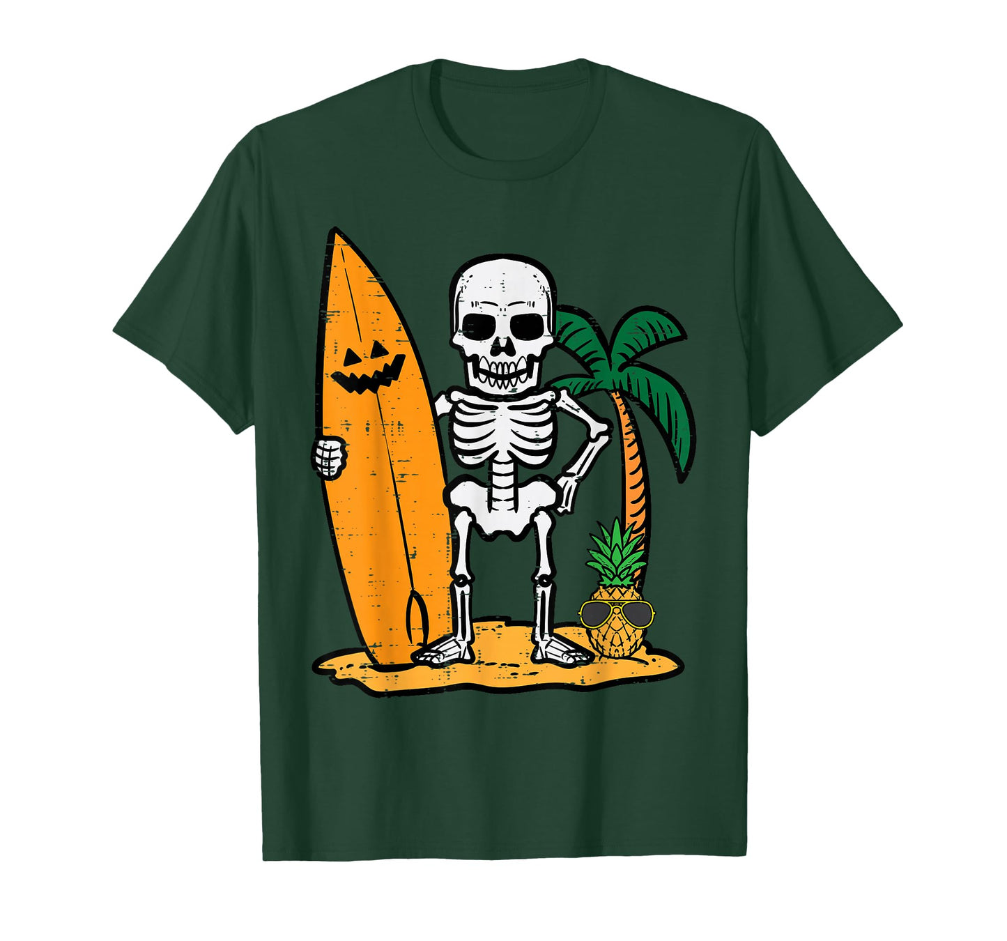 Halloween Surfer Skeleton Costume Hawaii Surf Men Women Kids T-Shirt