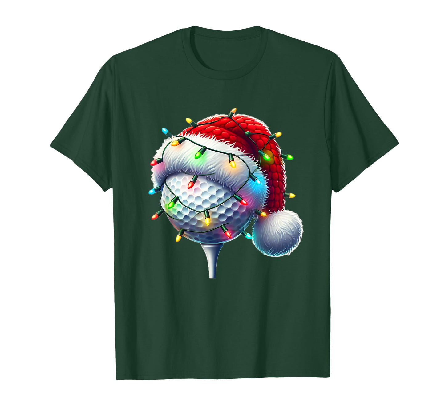 Golf Ball Santa Hat Xmas Golfing Golfer Christmas Boys Men T-Shirt