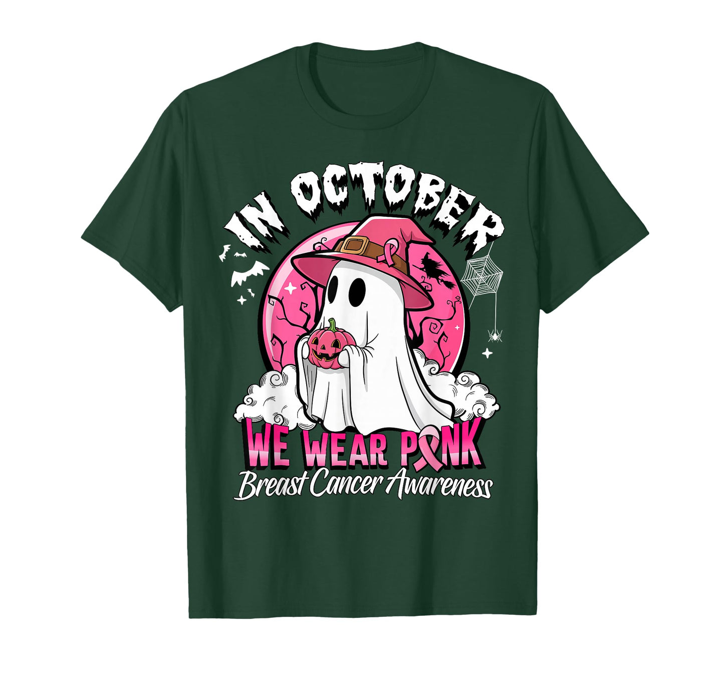 Breast Cancer Women Halloween October Wear Pink T-Shirt