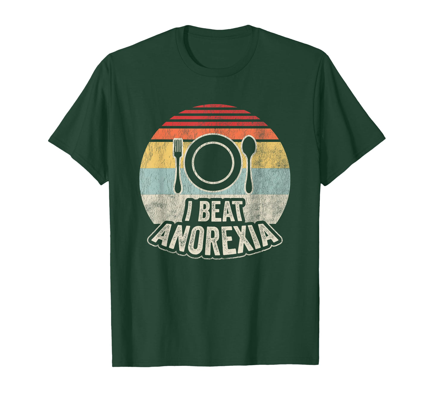 I Beat Anorexia Funny Retro Humor T-Shirt
