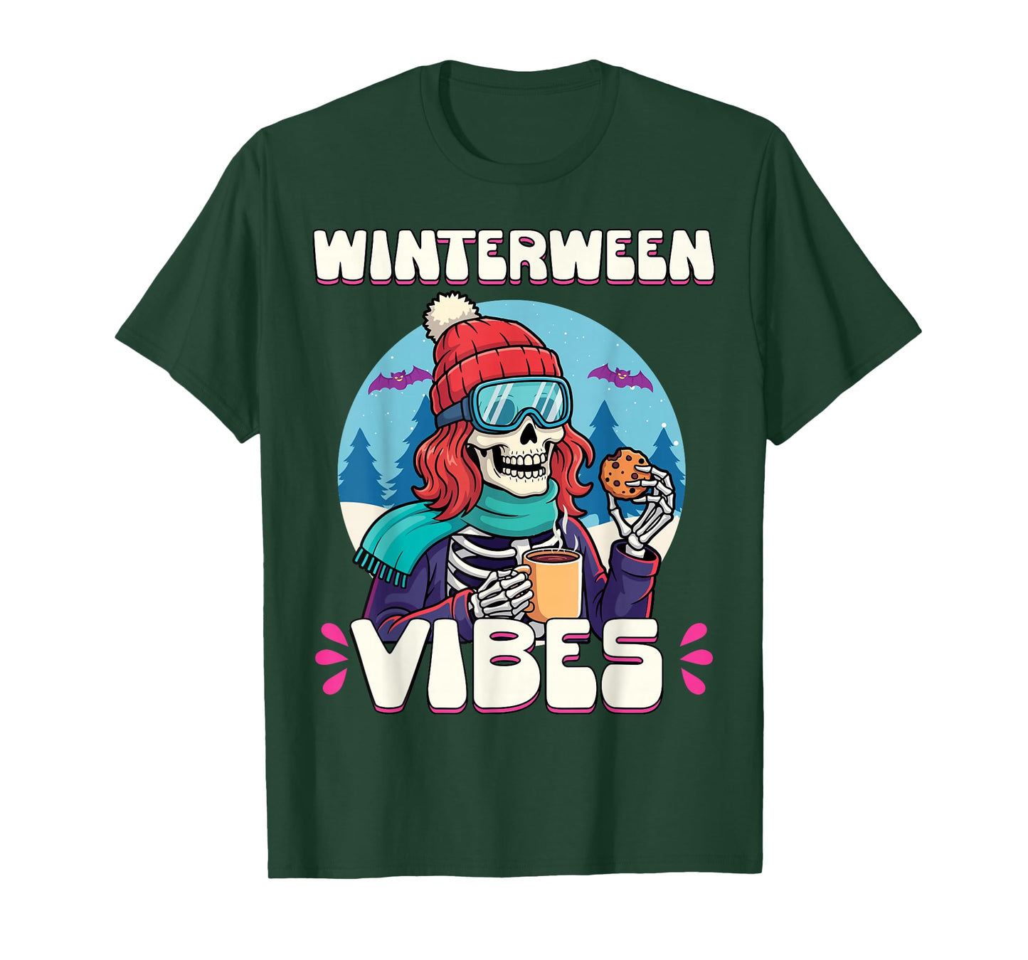 Winterween Vibes Winter Halloween Christmas Cookies T-Shirt