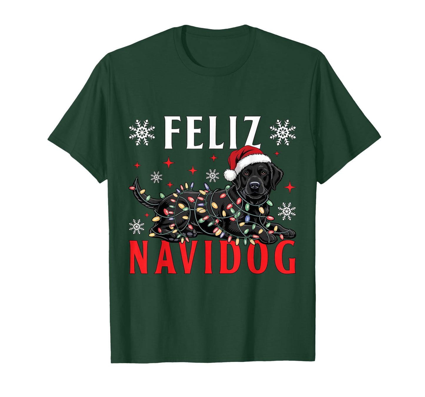 Feliz Navidog Dog Funny Christmas Ugly Christmas T-Shirt