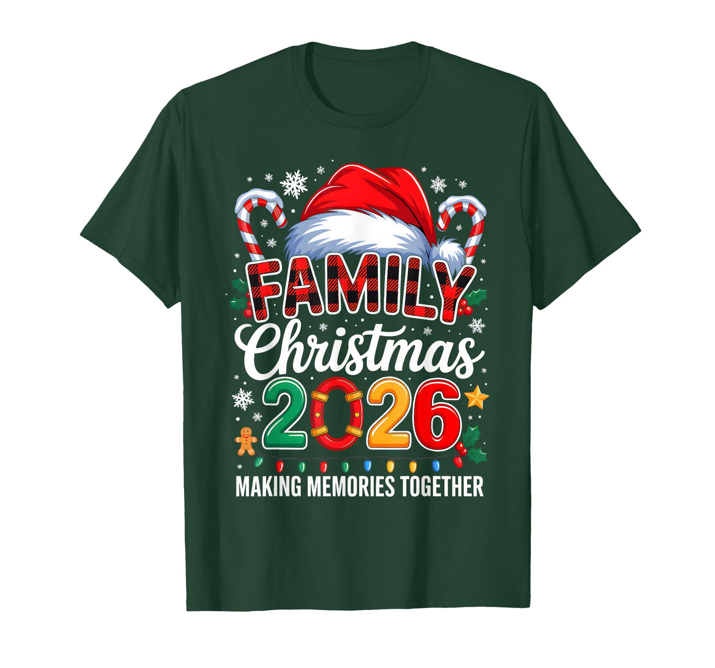 Family Christmas 2026 Matching Squad Santa Elf Funny Xmas T-Shirt
