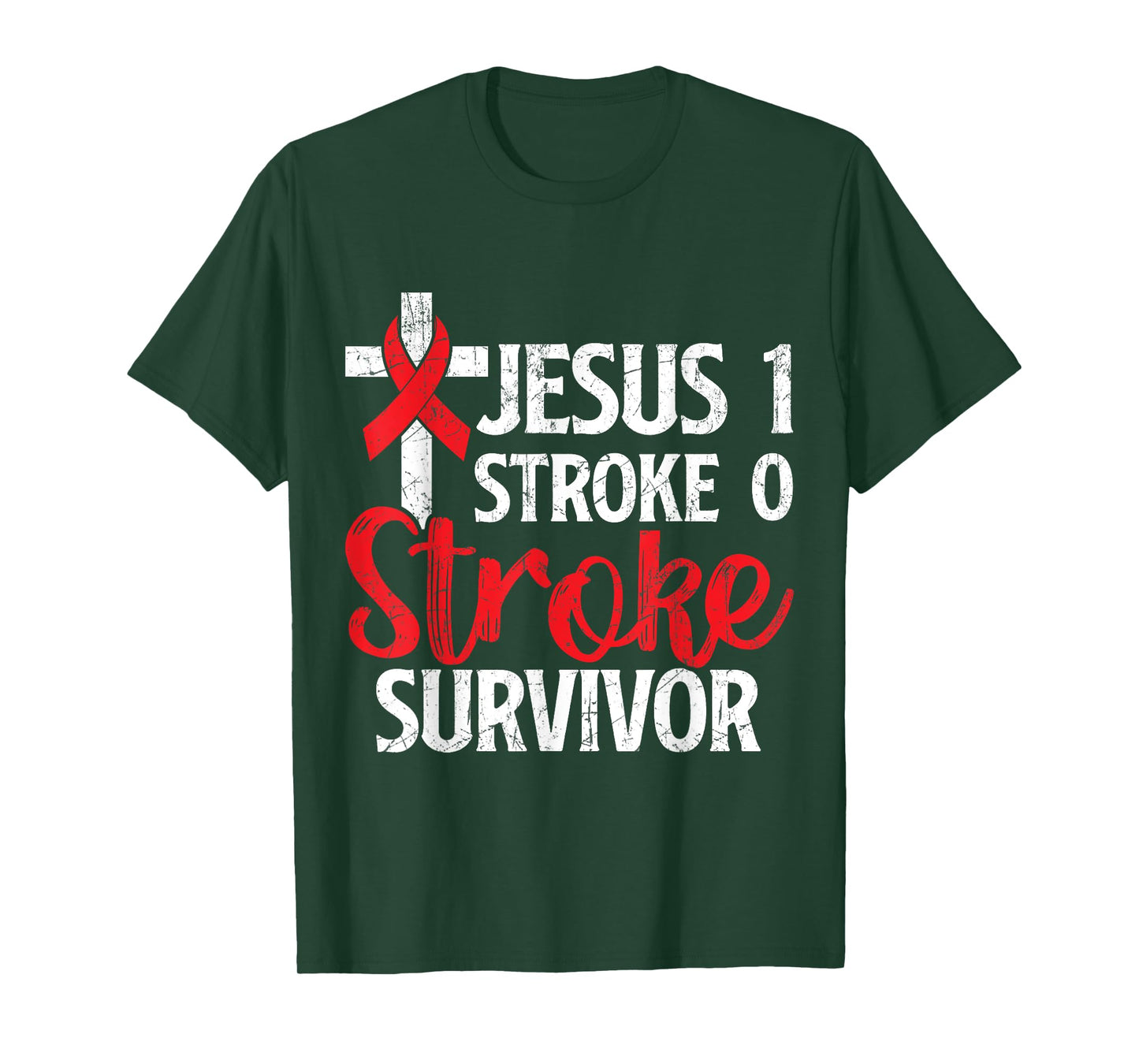 Jesus 1 Stroke 0 Stoke Awareness Stroke Survivor T-Shirt