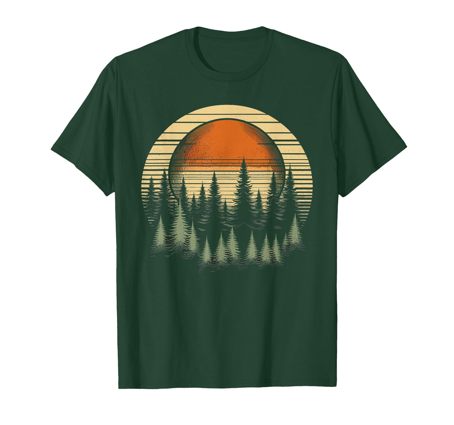 Trees Wildlife Nature Retro Forest T-Shirt