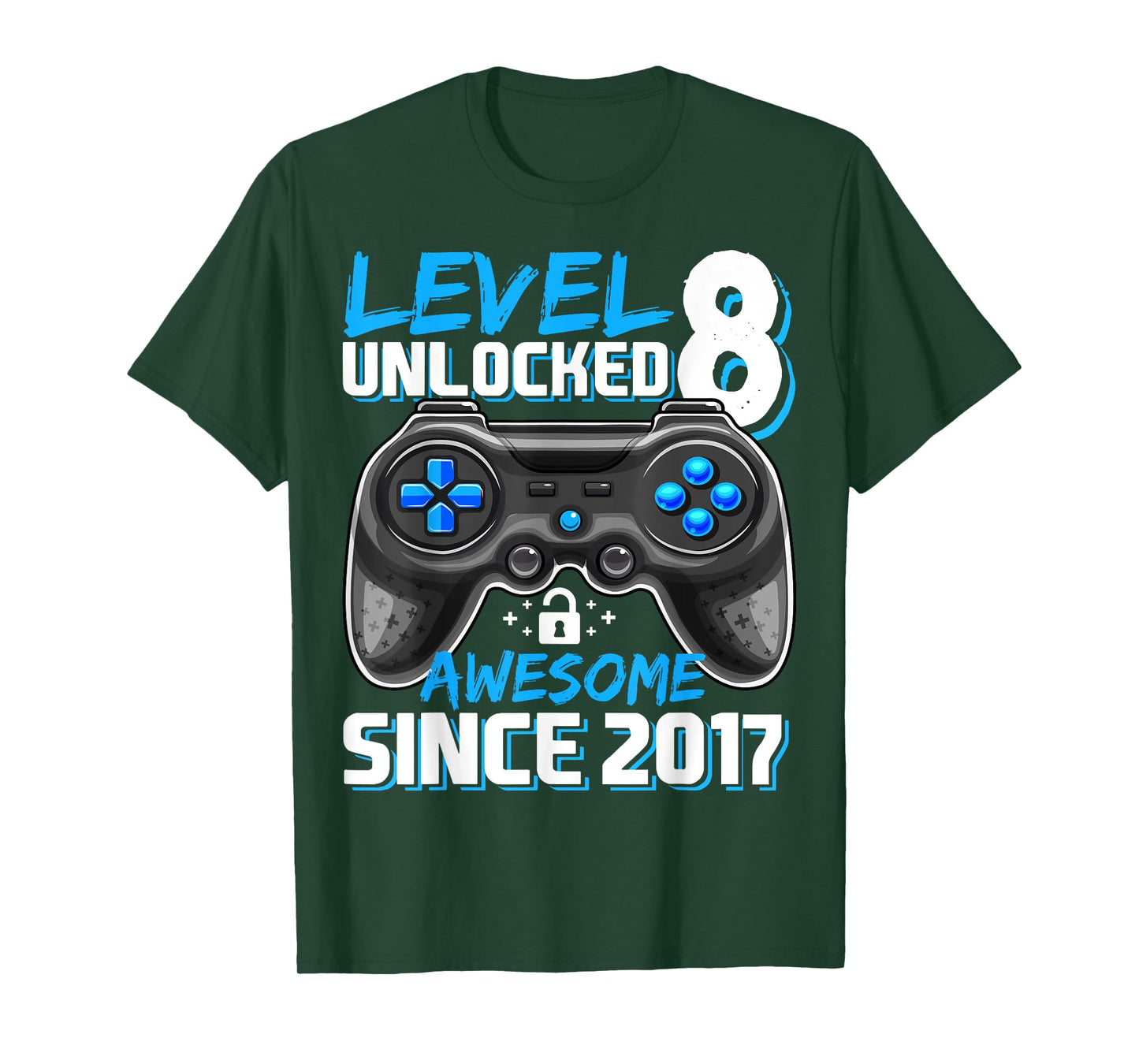 8th Birthday Boy Level 8 Gamer 8 Year Video Game Party T-Shirt