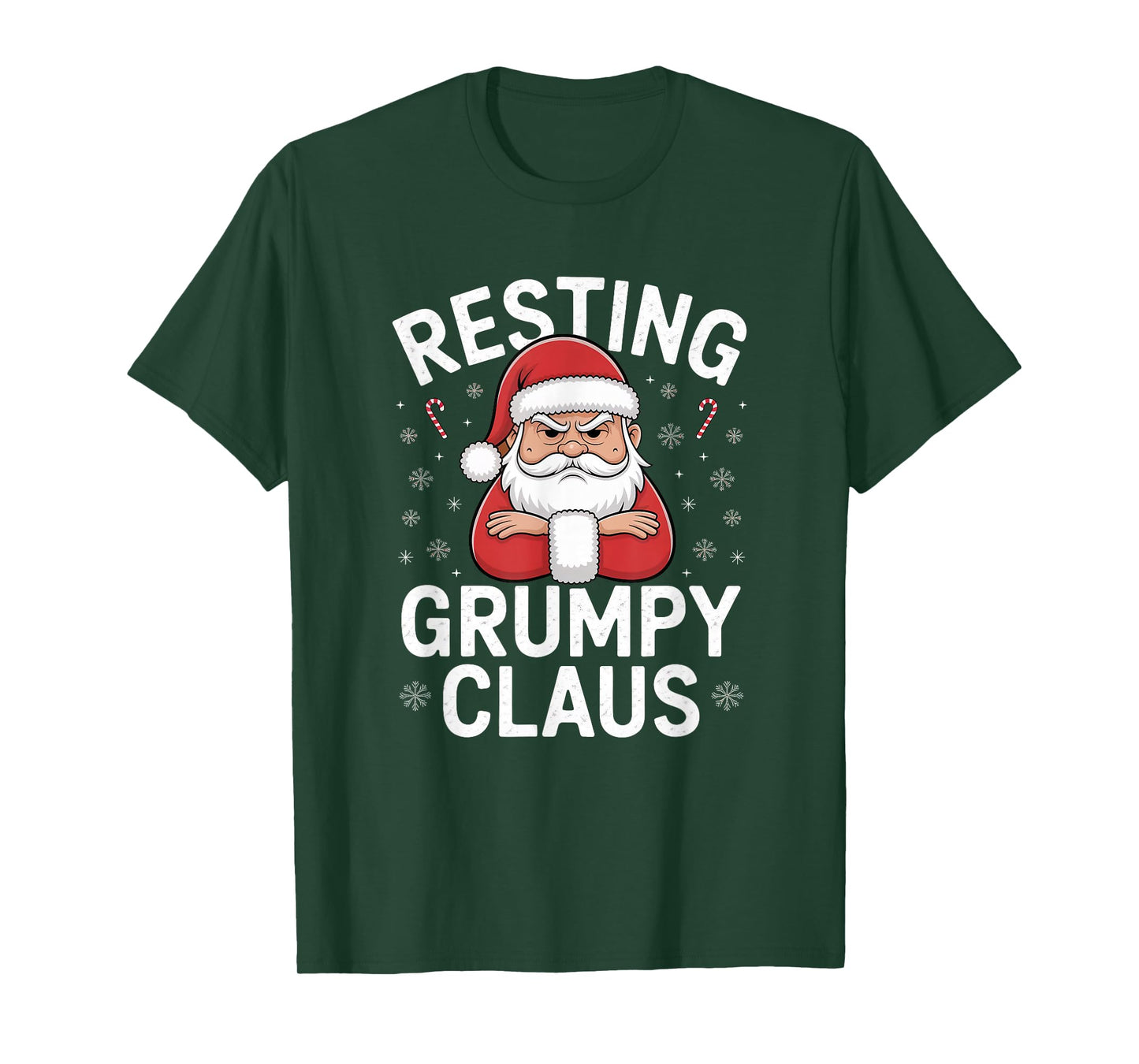 Grumpy Claus Resting Funny Sarcastic Santa Introverts T-Shirt