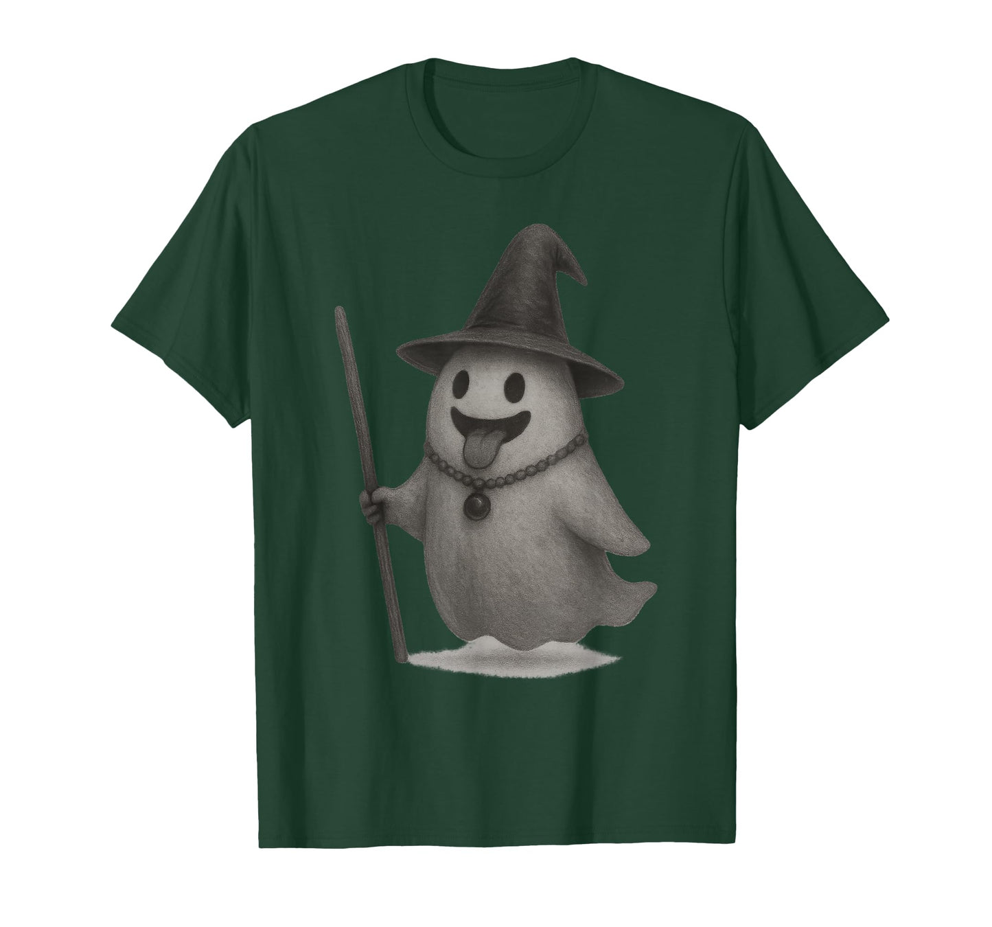 Vintage Wizard Ghost Boo Weird Funny Halloween Ghost Meme T-Shirt