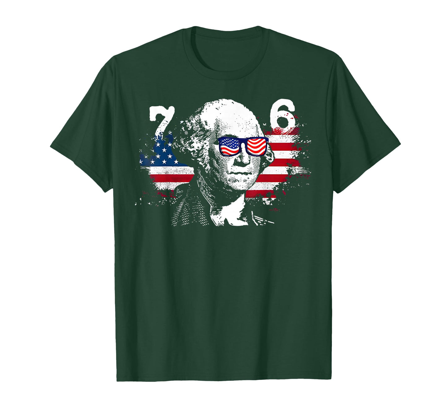 6-7 7-6 George Washington Shirt Six Seven Vintage USA Flag T-Shirt
