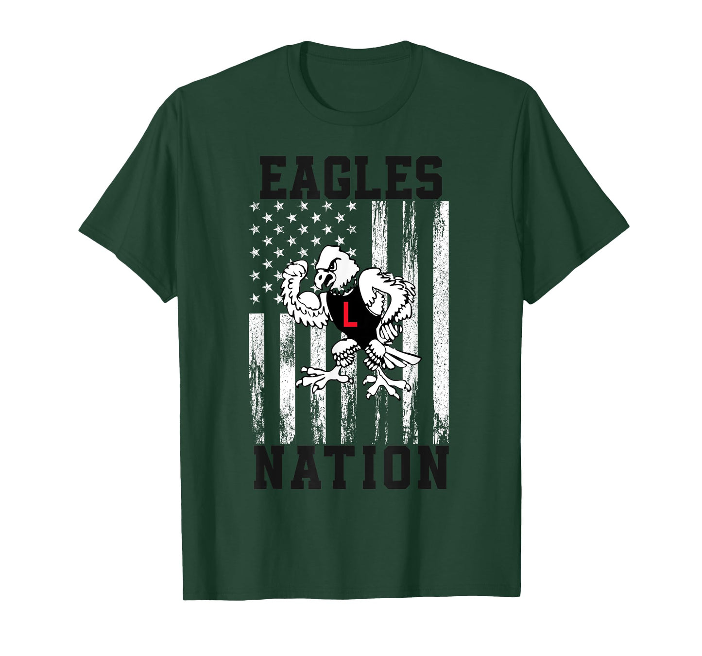 Linden Eagles Logo Nation HS T-Shirt