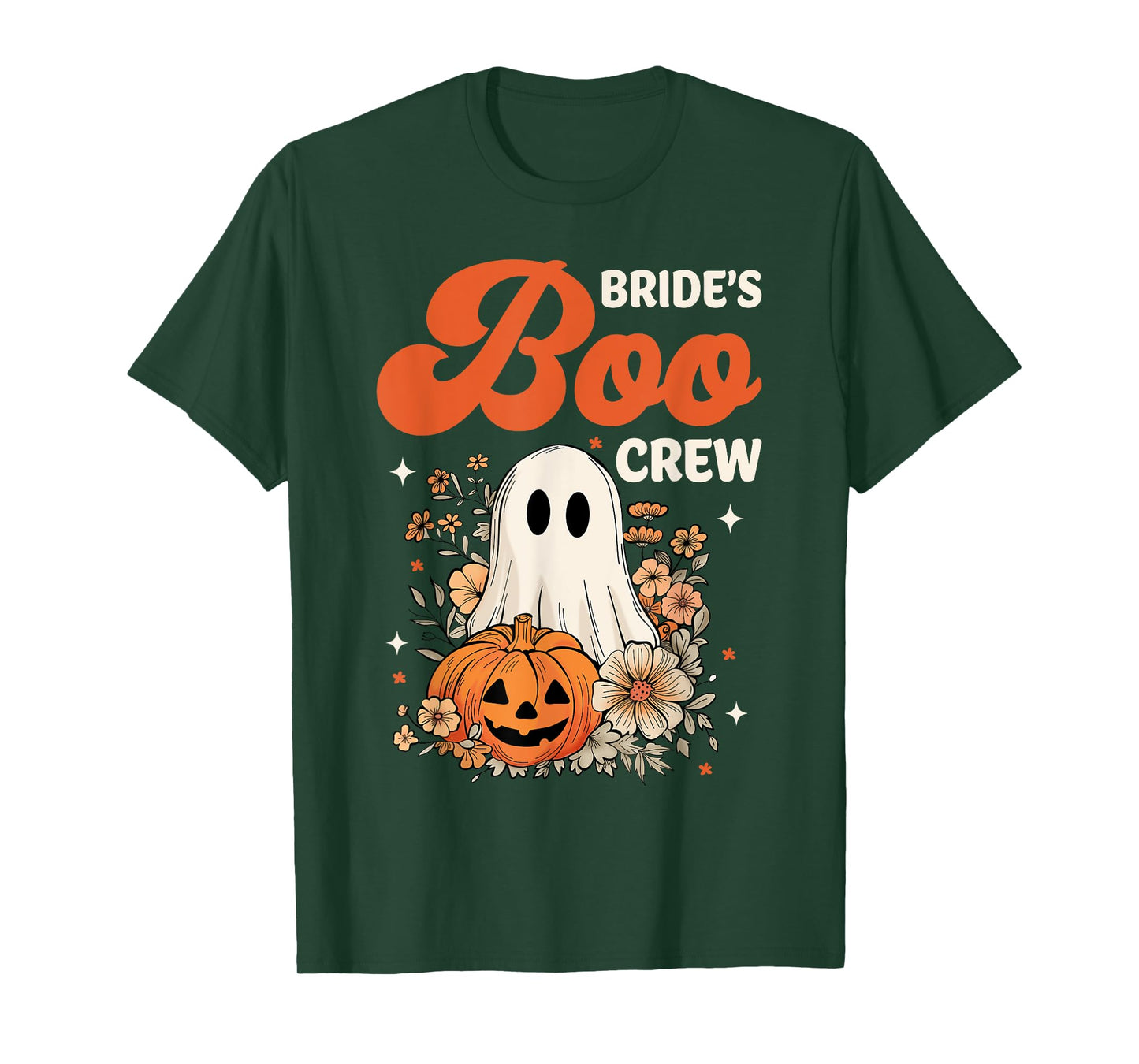 Bride's Boo Crew Wildflower Ghost Halloween Bachelorette T-Shirt