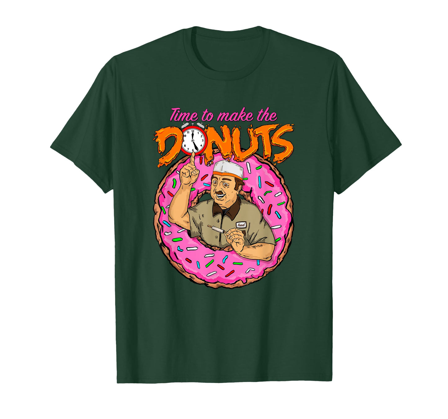 Time To Make The Donuts - funny vintage retro 80's humor tee T-Shirt