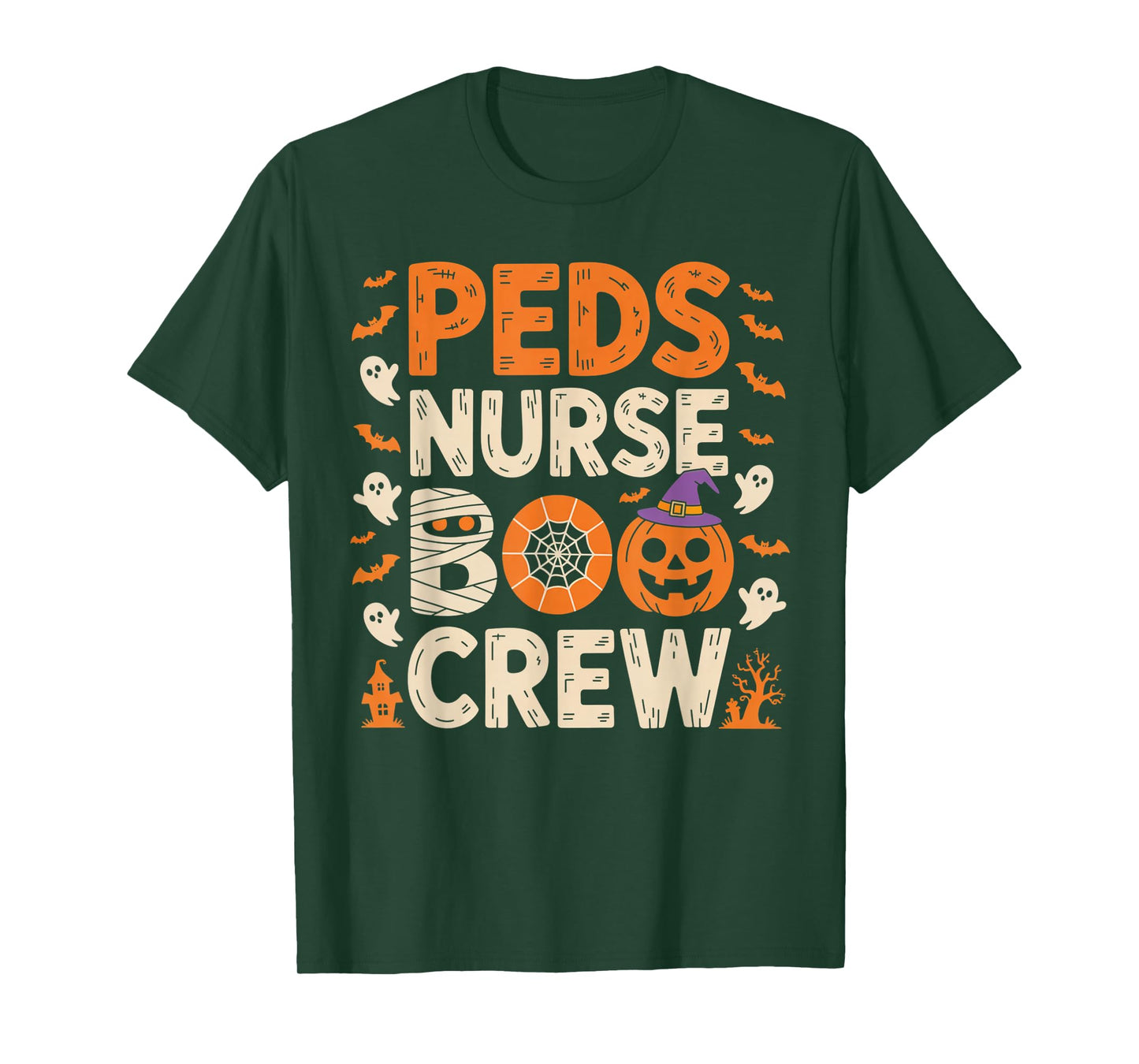 Peds Nurse Boo Crew Halloween Matching Group Outfit T-Shirt
