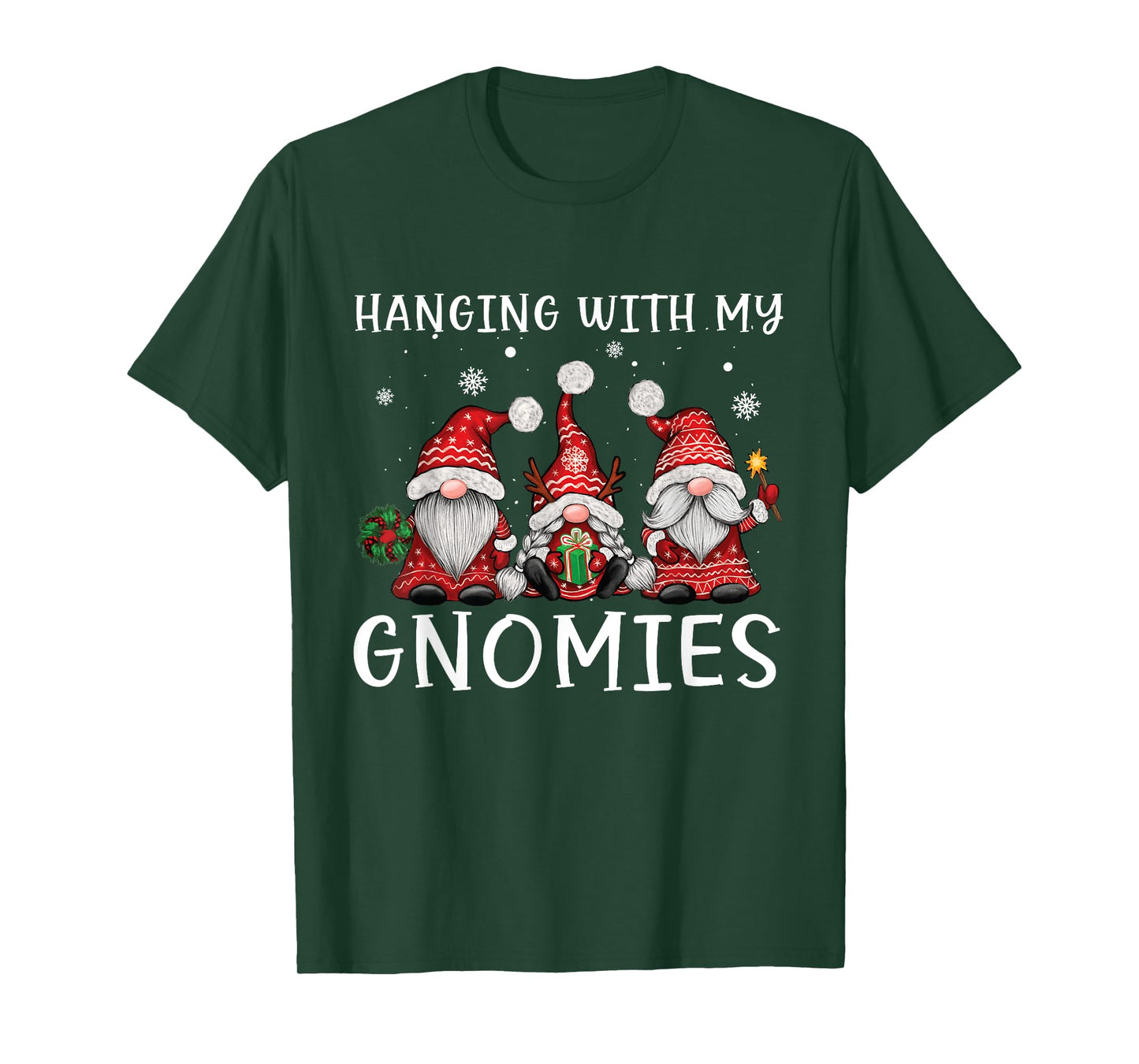 Hanging with My Gnomies Matching Family Christmas Gnome T-Shirt